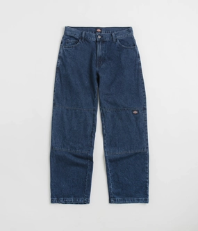 Office Wear Dickies Double Knee Jeans - Stonewashed Indigo Blue