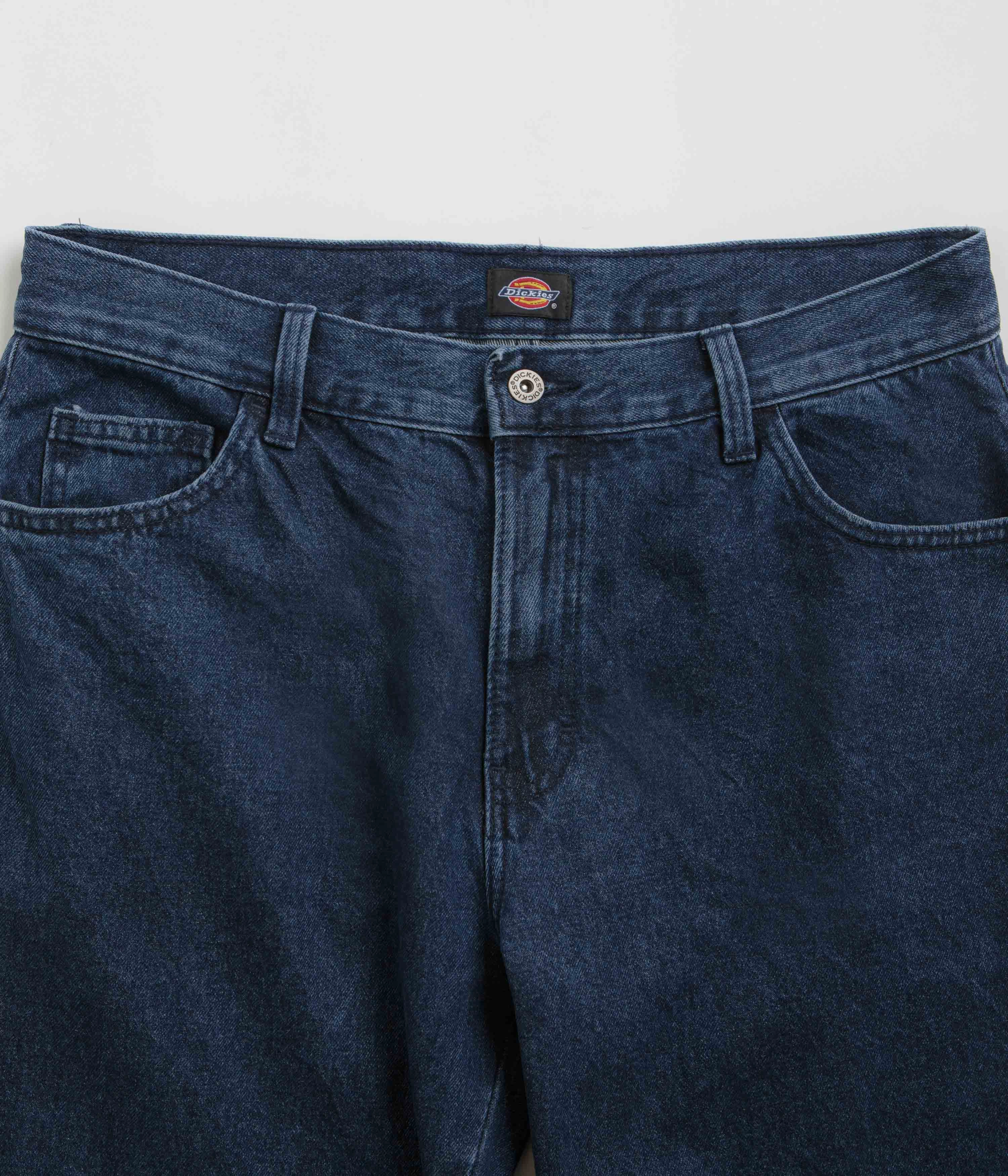 Dickies Double Knee Jeans - Stonewashed Indigo Blue Comfy Style Comfy Material