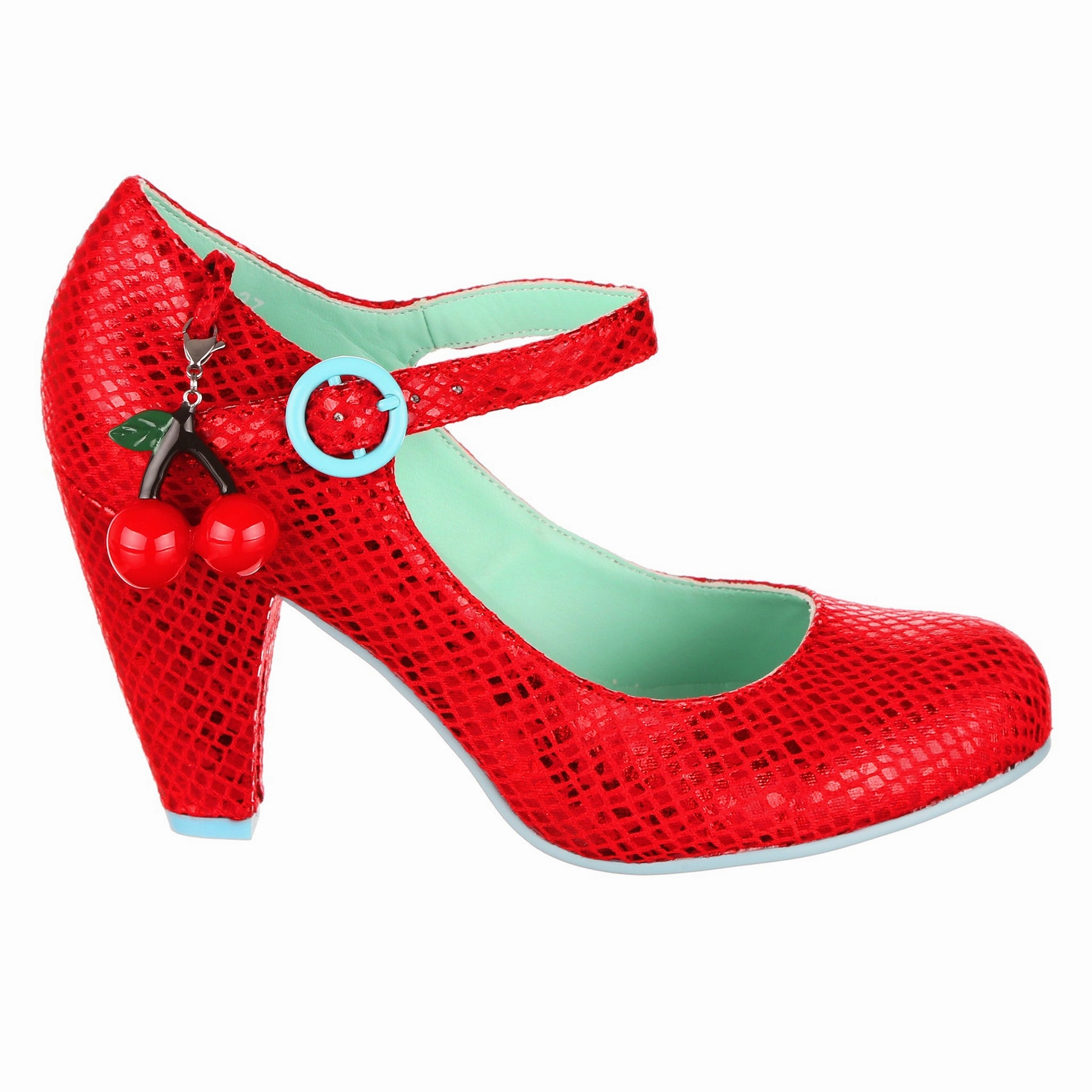 Leather Heeled Sandals Cherry Champ