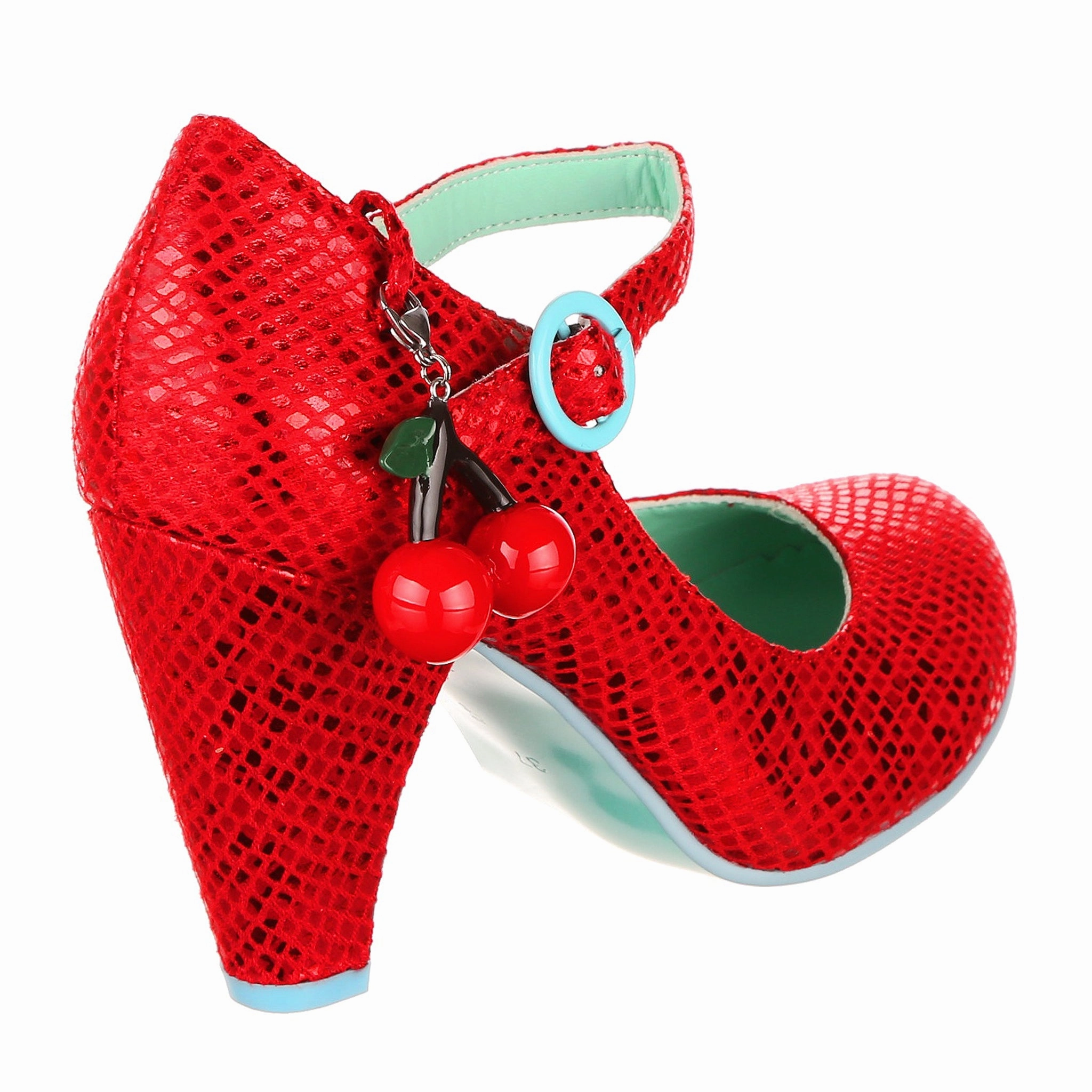 Cherry Champ Floral Stilettos Open Toe