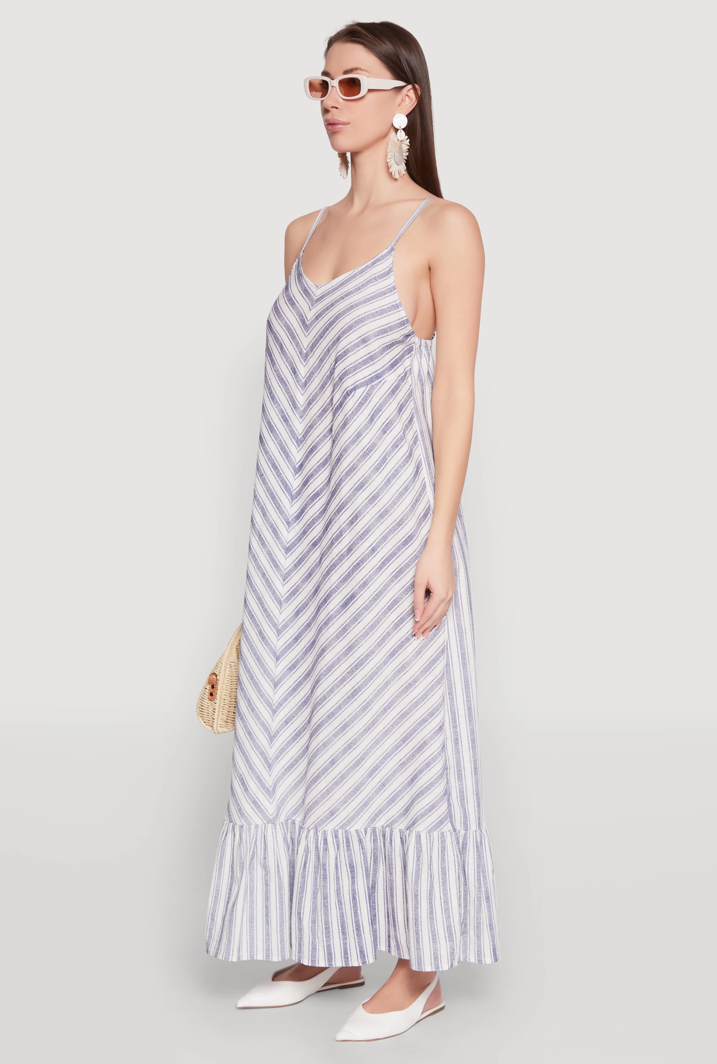 Chic Spirit Chevron Print Maxi Dress