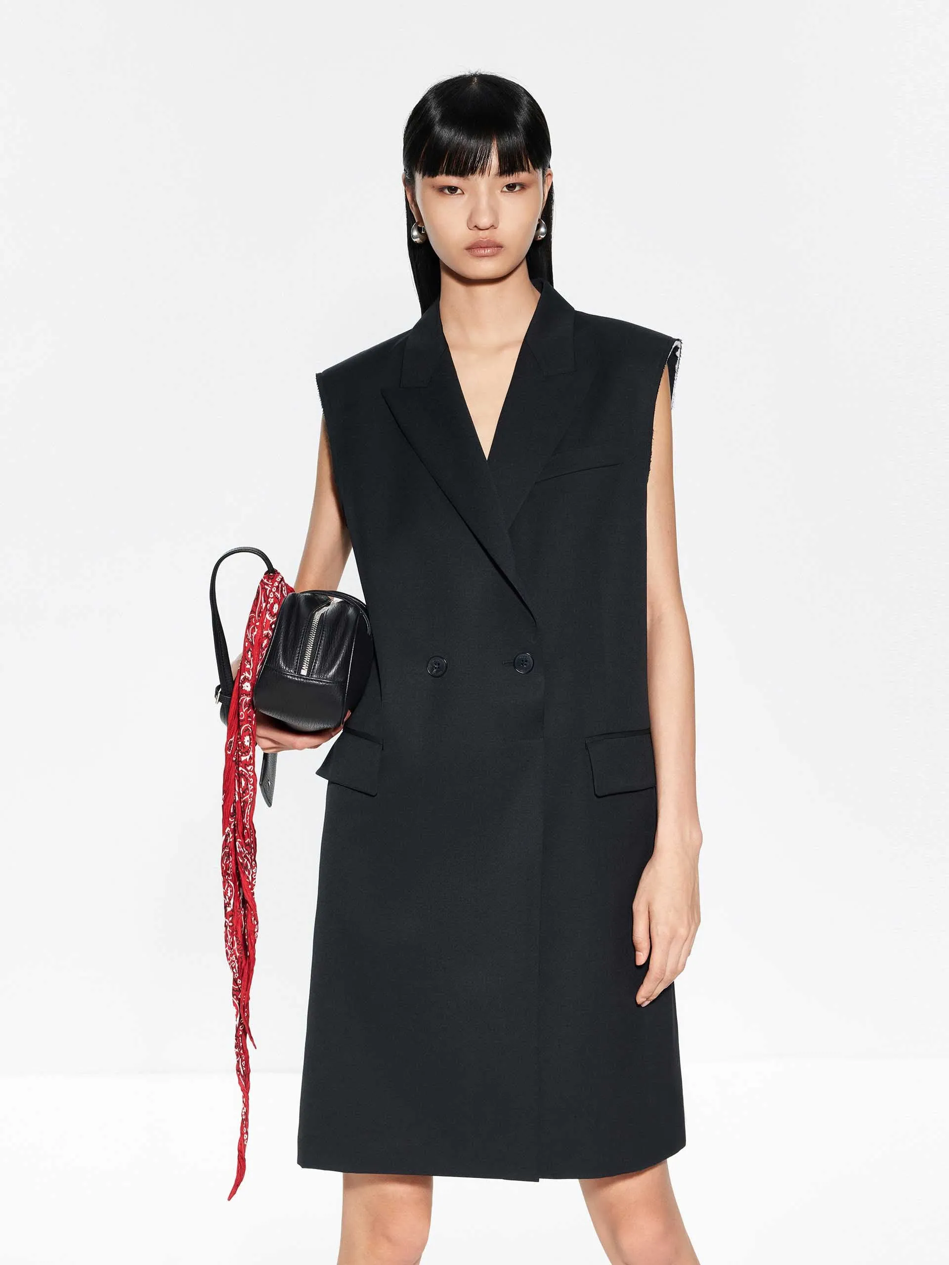 Wool Blend Tailored Dress Soft cotton blend dress