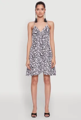 Pastel-Tone Aura Glow Chic Sleeveless Empire Waist V Neck Dress