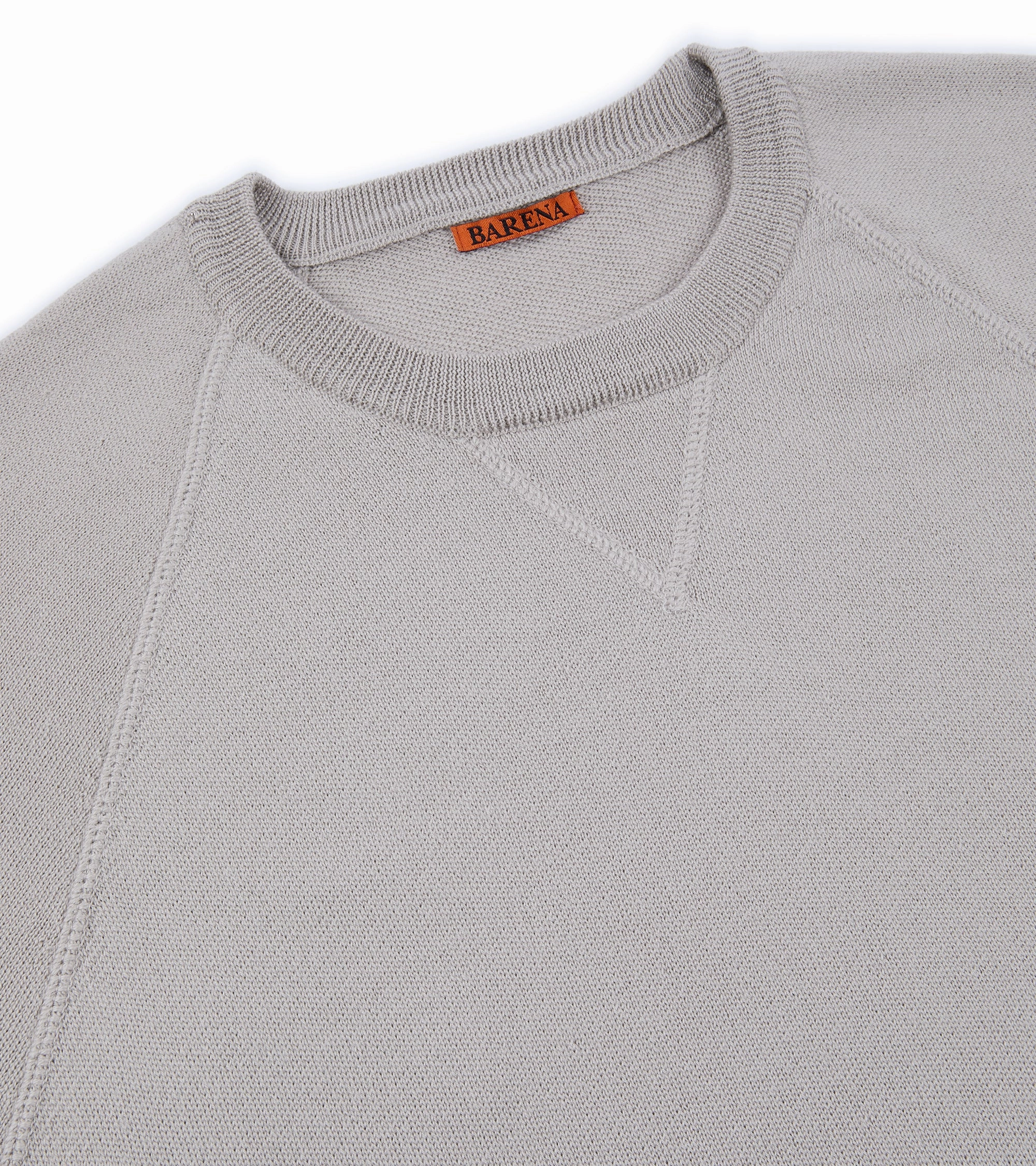 Barena Griego Basilio Merino Knit Sweatshirt: Grey Luxury Knit