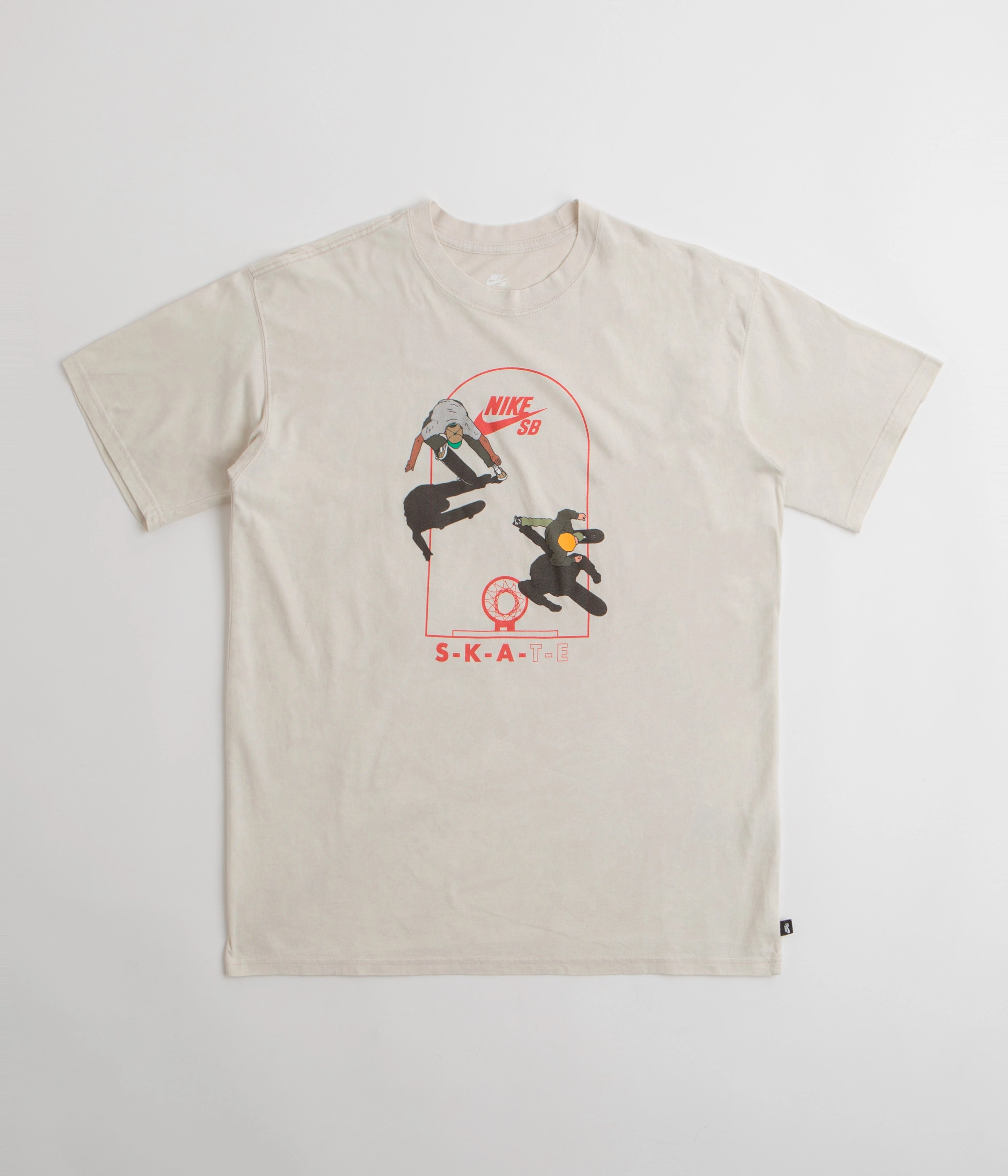 Nike SB Court T-Shirt - Light Bone Reinforced Shoulder Stitching Effortless Look