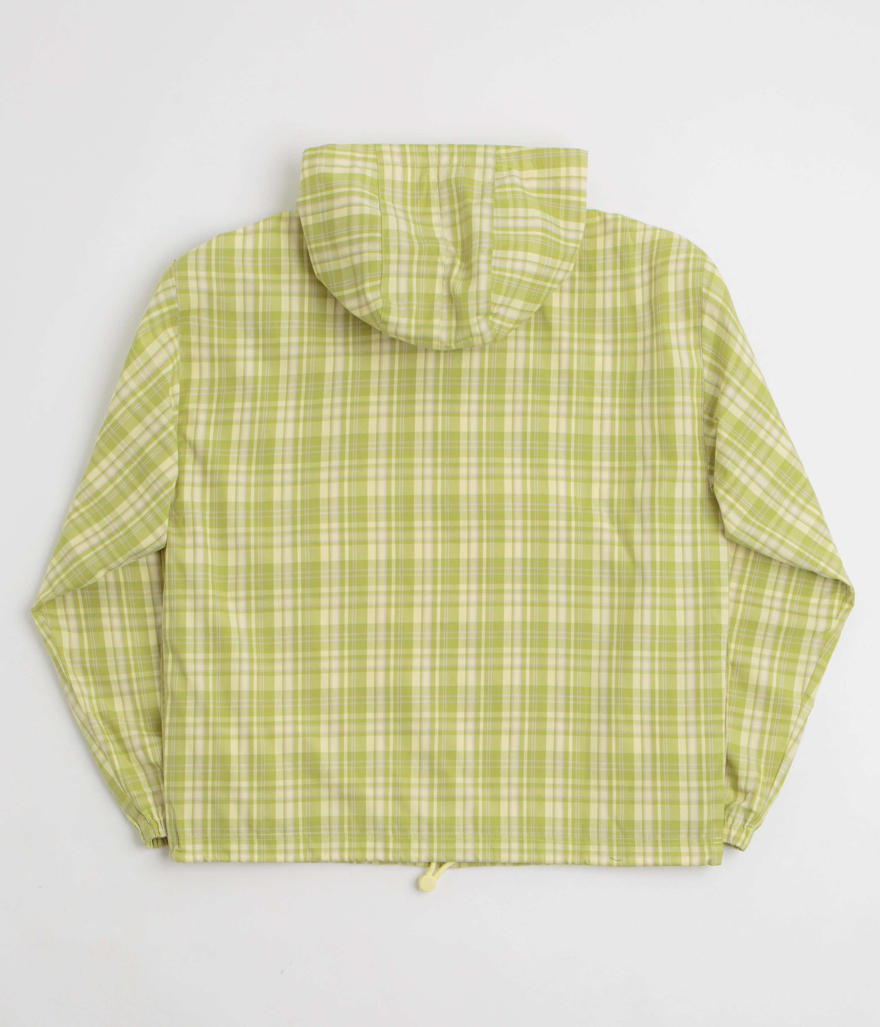 HUF Rivington Plaid Anorak 1/4 Zip Anorak - Tarragon Lightweight Windbreaker Tech