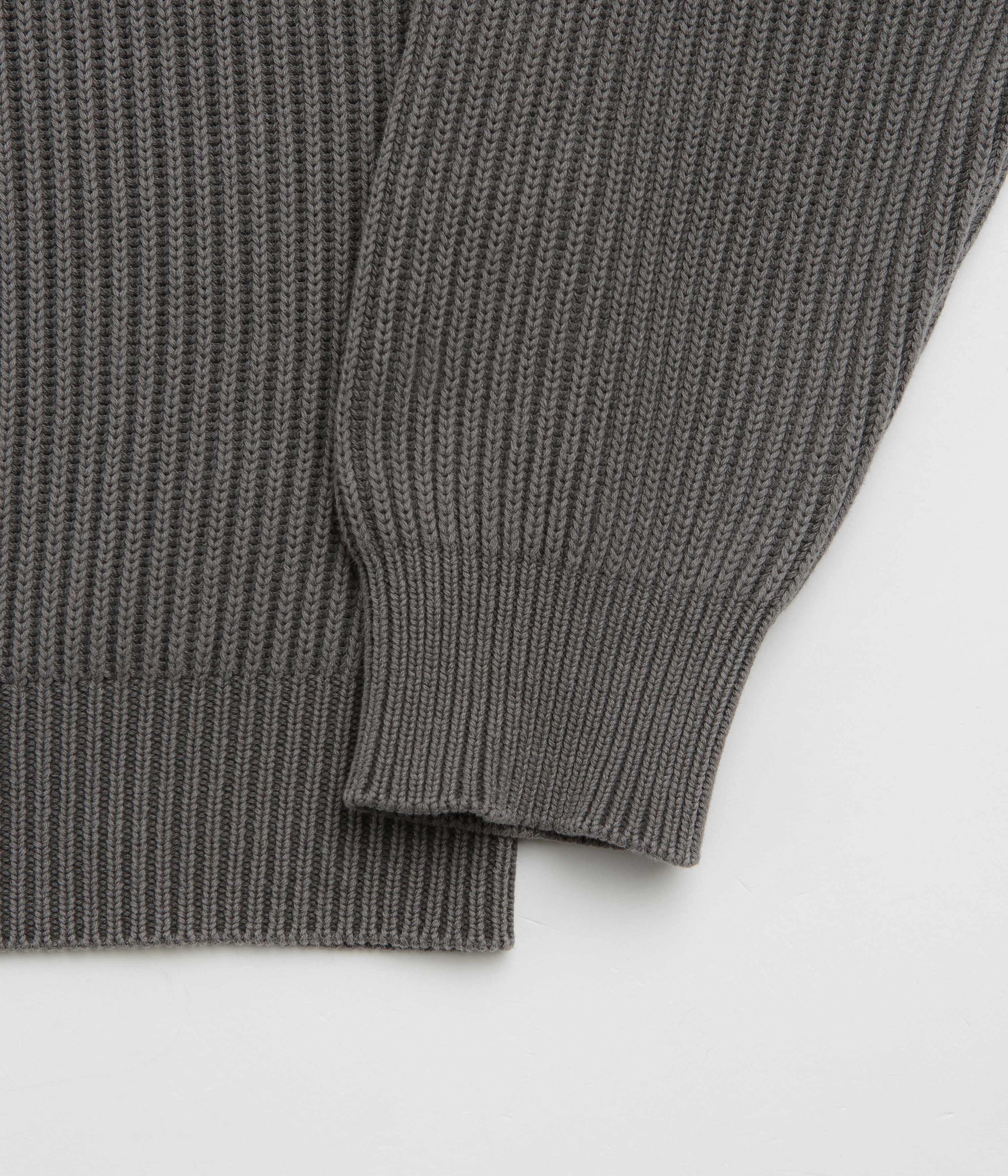 Gramicci Cotton Knit Crewneck Sweatshirt - Grey Casual Knit Style Quick Wear
