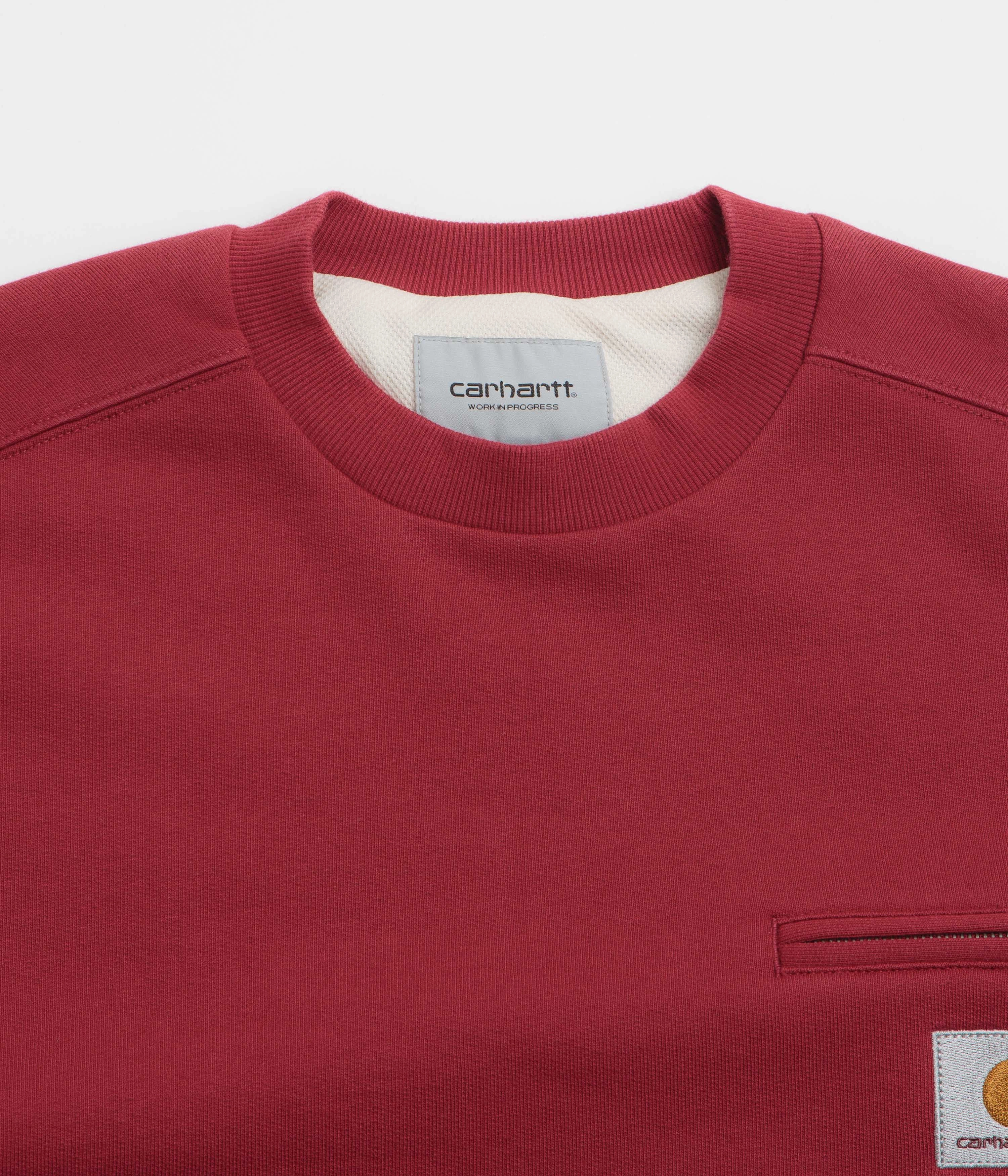 Carhartt Detroit Crewneck Sweatshirt - Scarlet Cozy Thermal