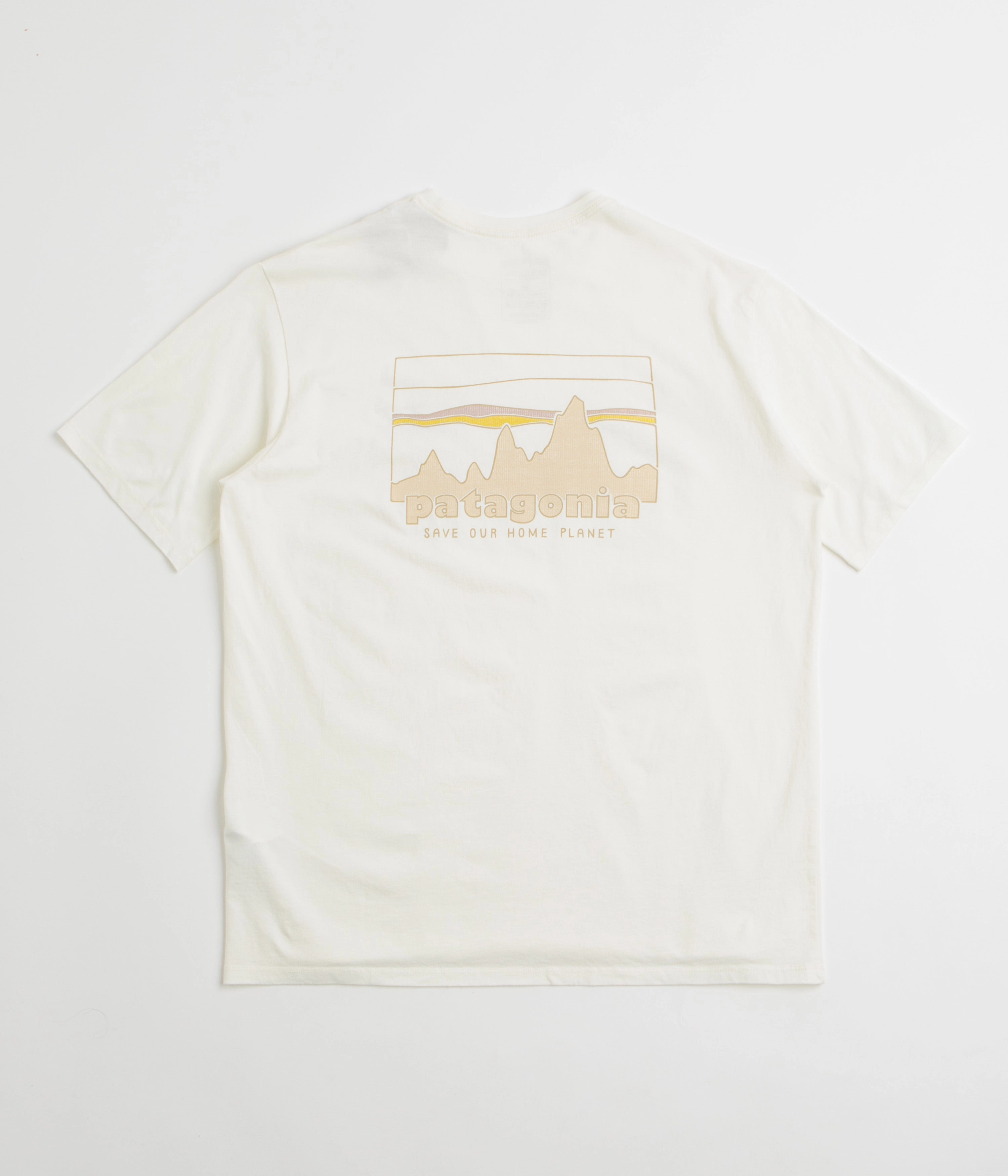 Patagonia 73 Skyline Organic T-Shirt - Birch White Stretchable Weave Trendy Wear