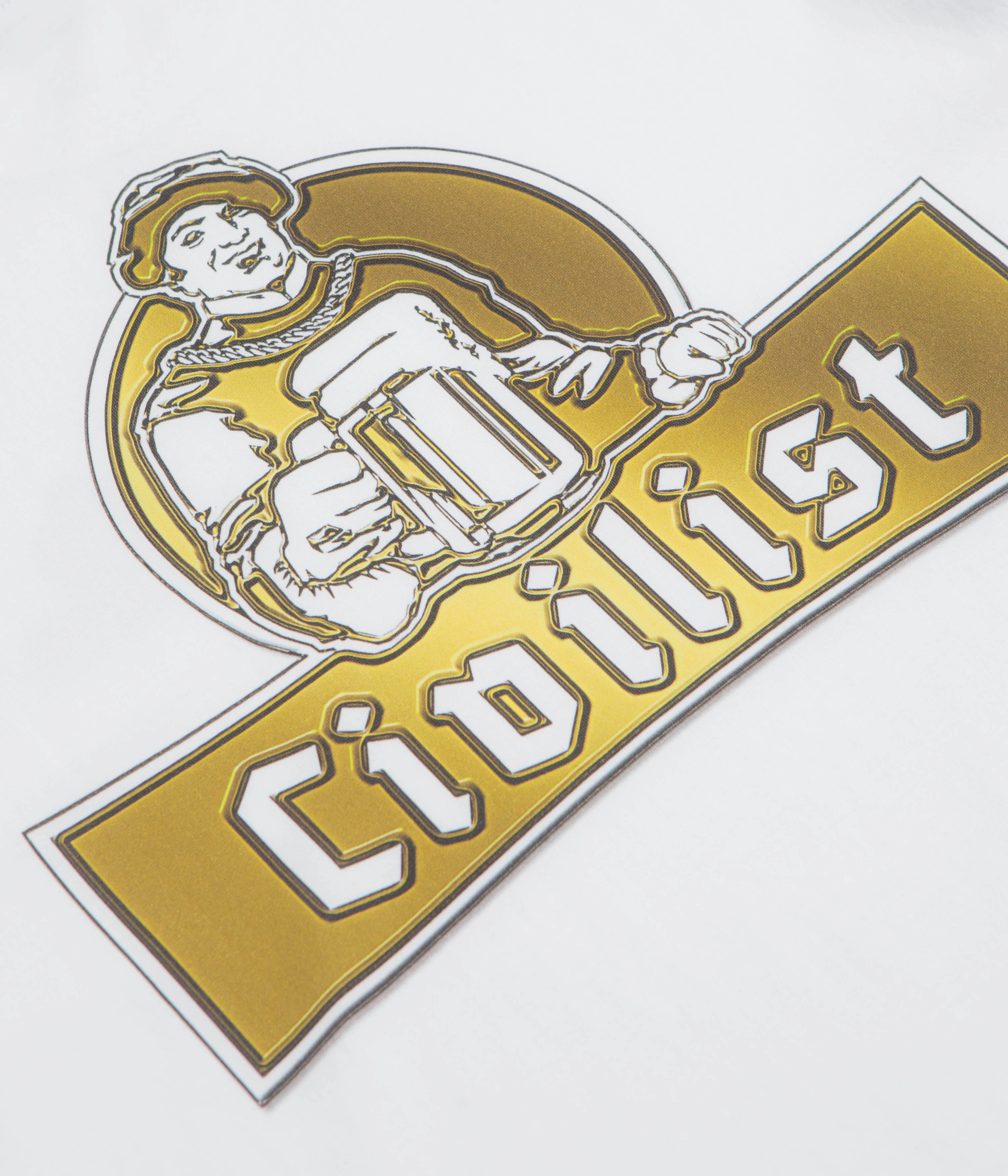Anti Perspiration Lining Civilist Schulle Chrome T-Shirt - White