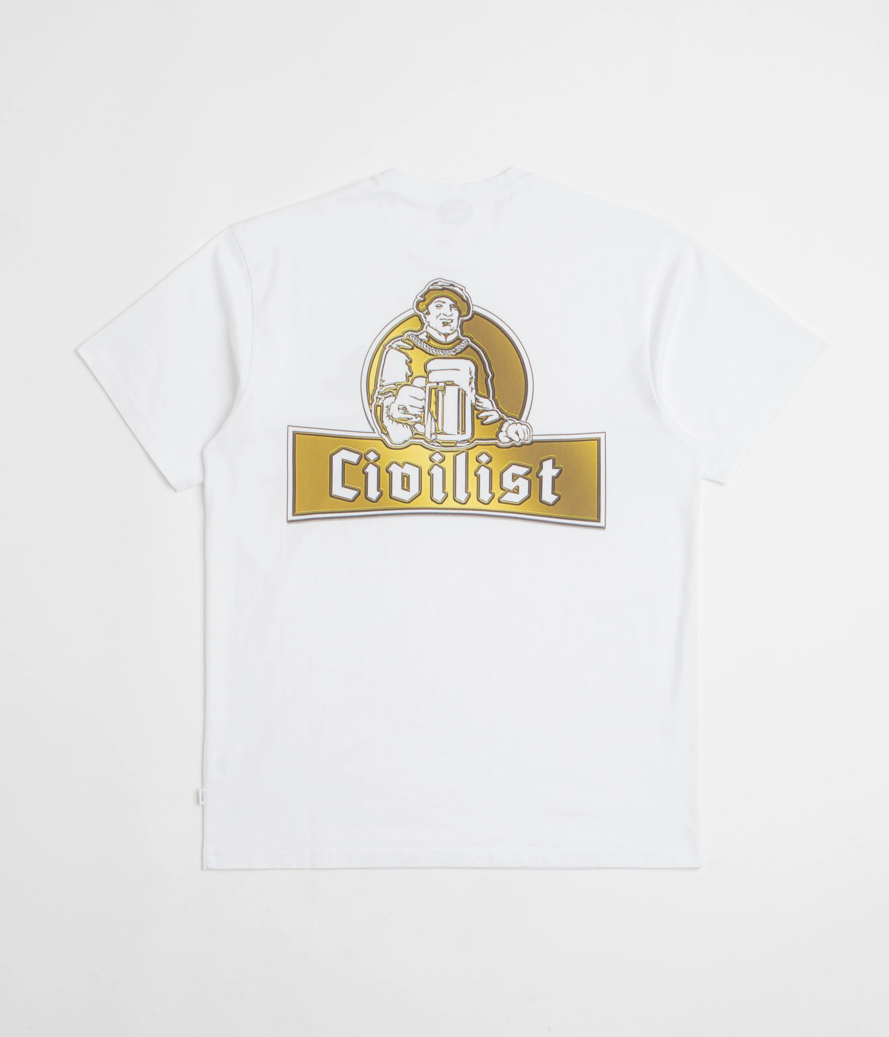 Civilist Schulle Chrome T-Shirt - White Seamless Edging Weekend Essential