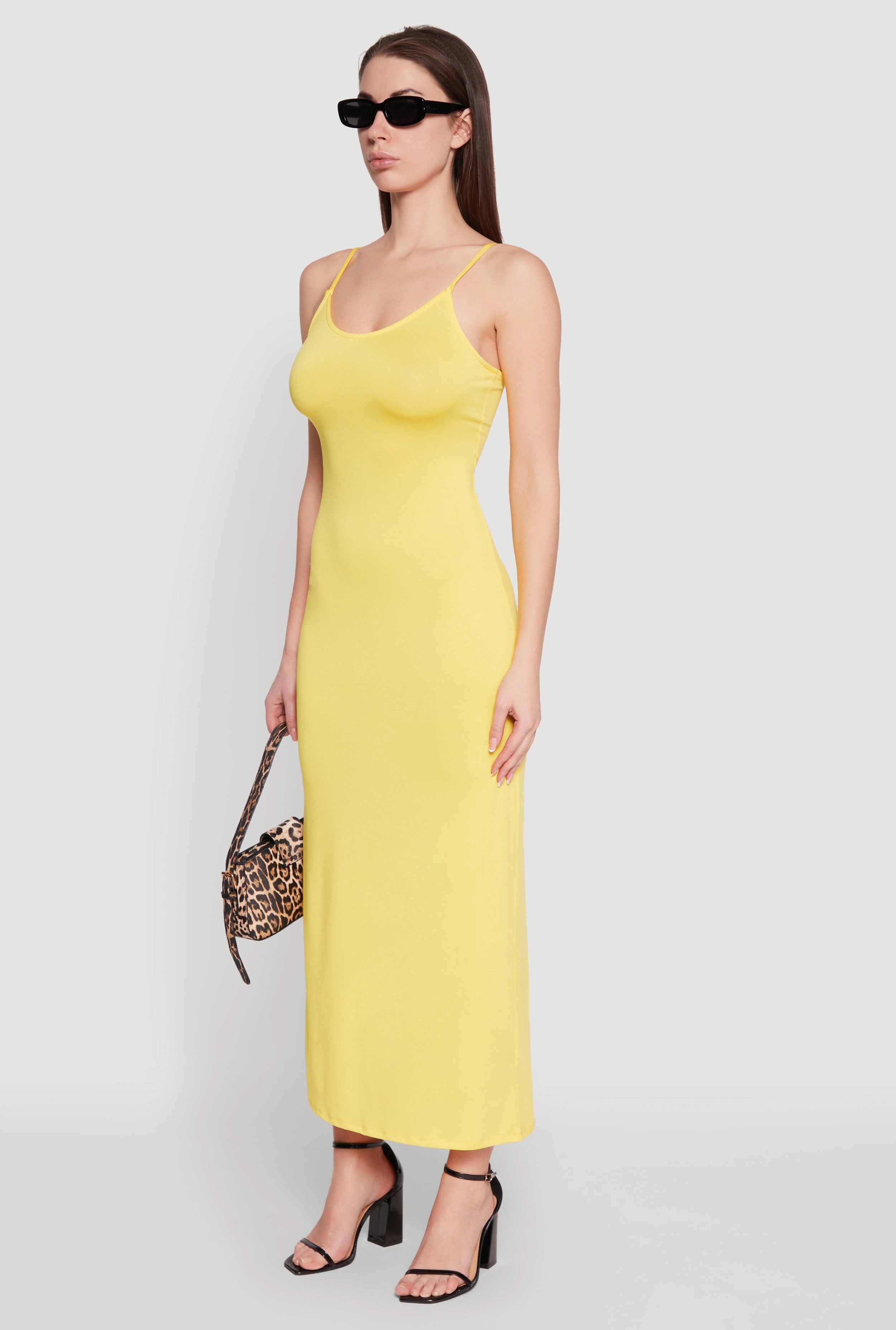 Elegant Comfort Wedding guest Scoop Neck Cami Maxi Dress