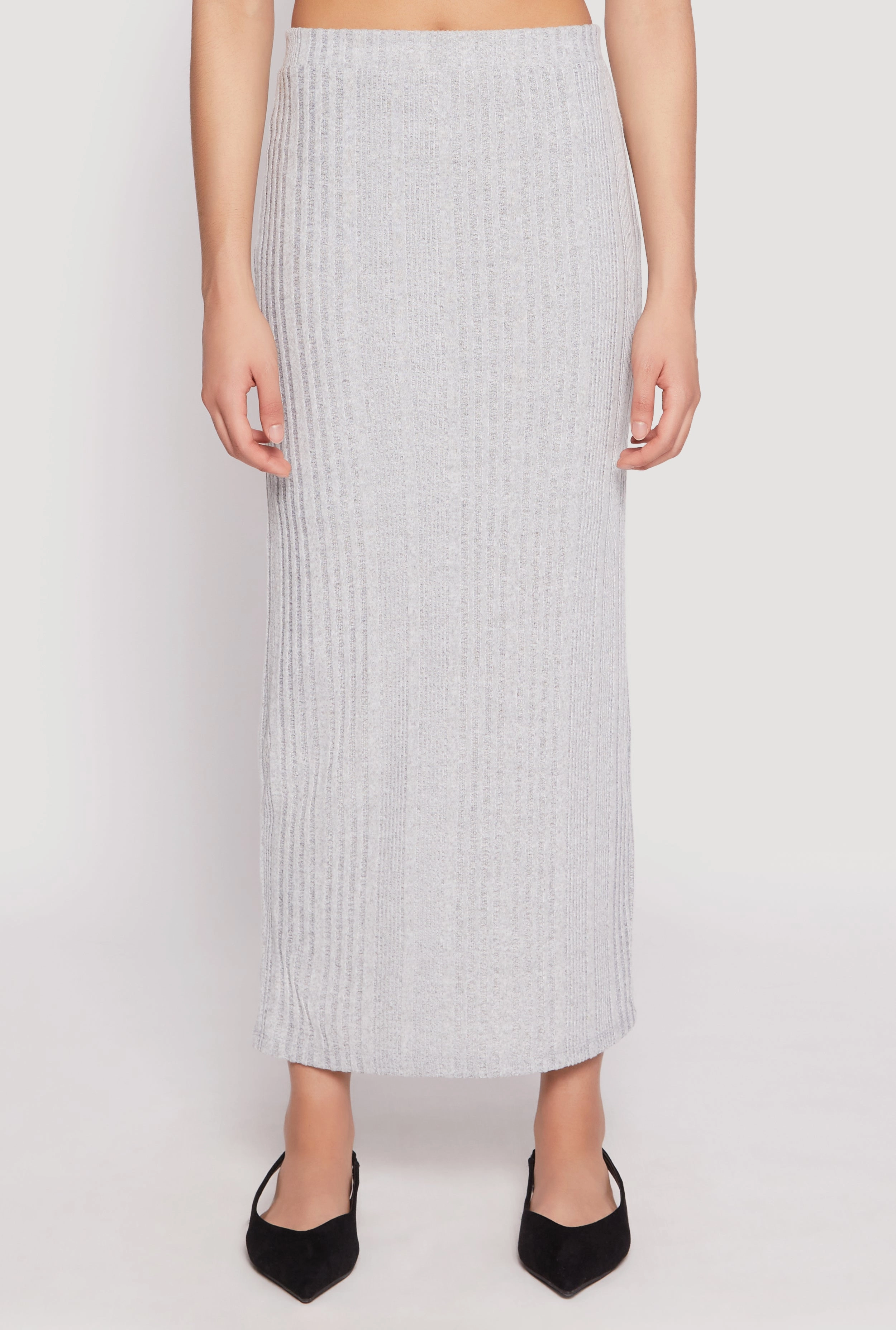 Outfit Game Mood Dressing Almost Famous Brushed Knit Maxi Skirt