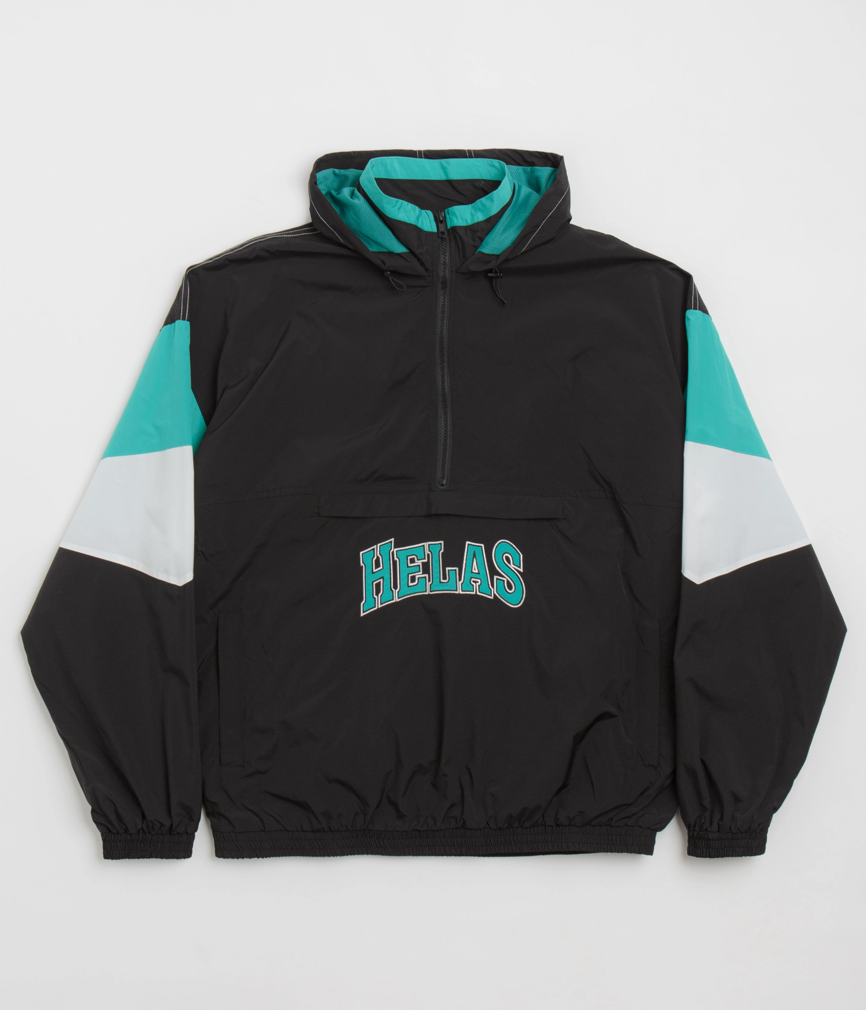 Helas Requins Quarter Zip Jacket - Black Snuggle Layers Breathable Open Weave