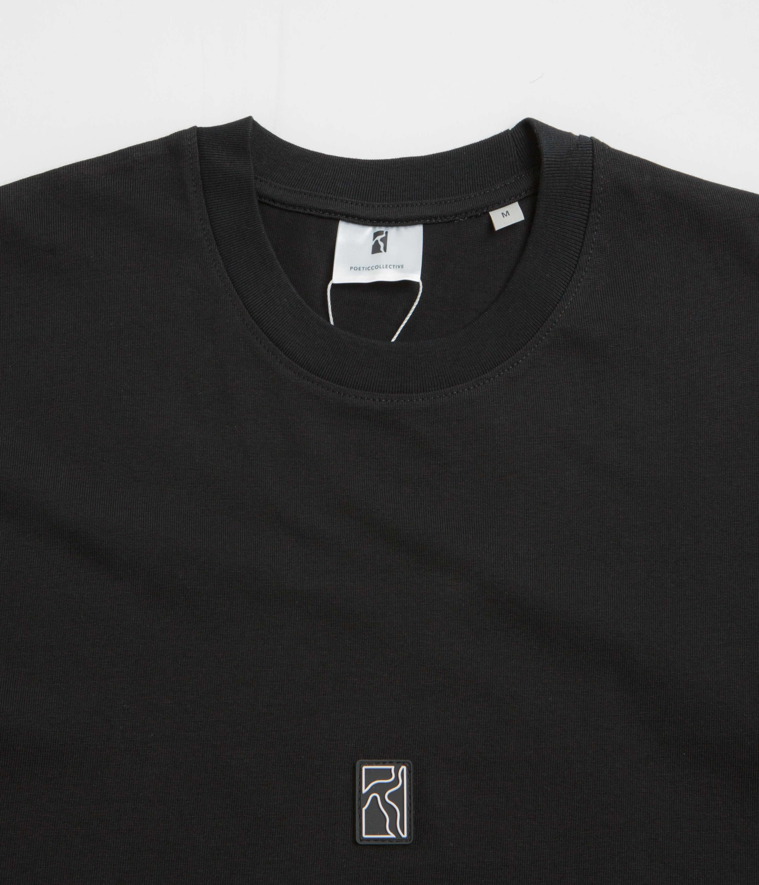 Poetic Collective Rubber Patch T-Shirt - Black Comfortable Shape
