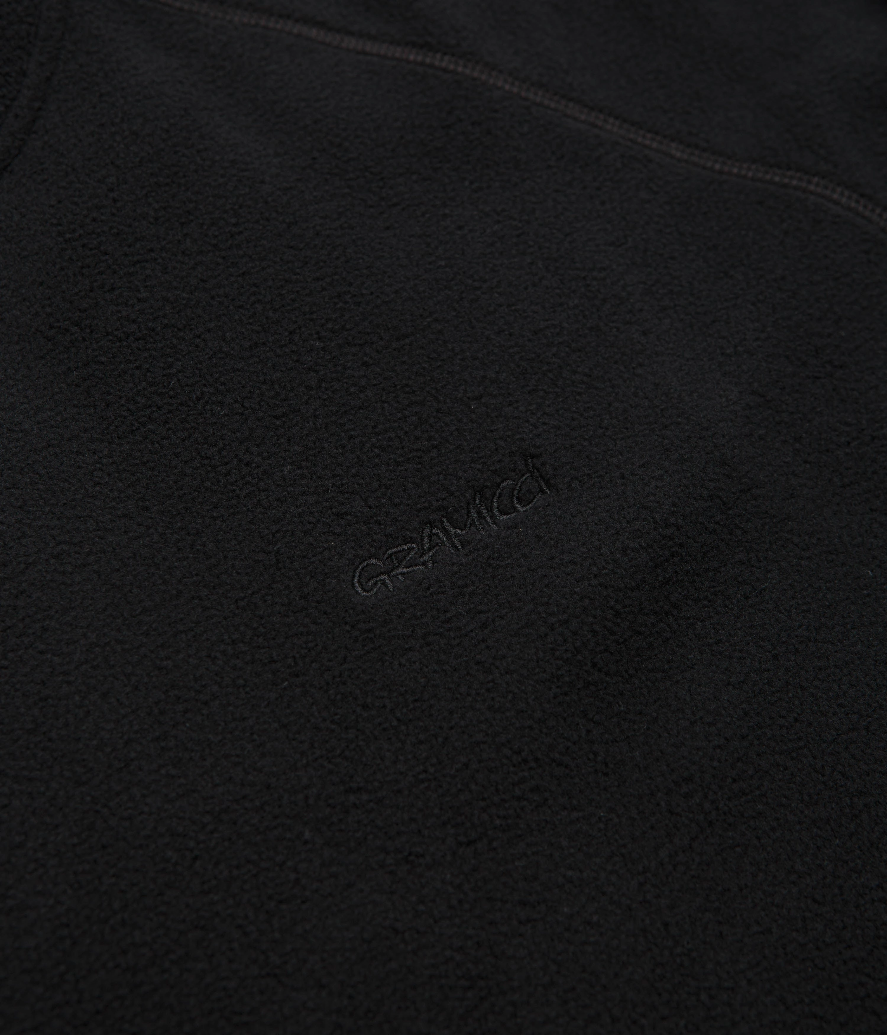 Gramicci Thermal Fleece Crewneck Sweatshirt - Black Relaxed Knitwear