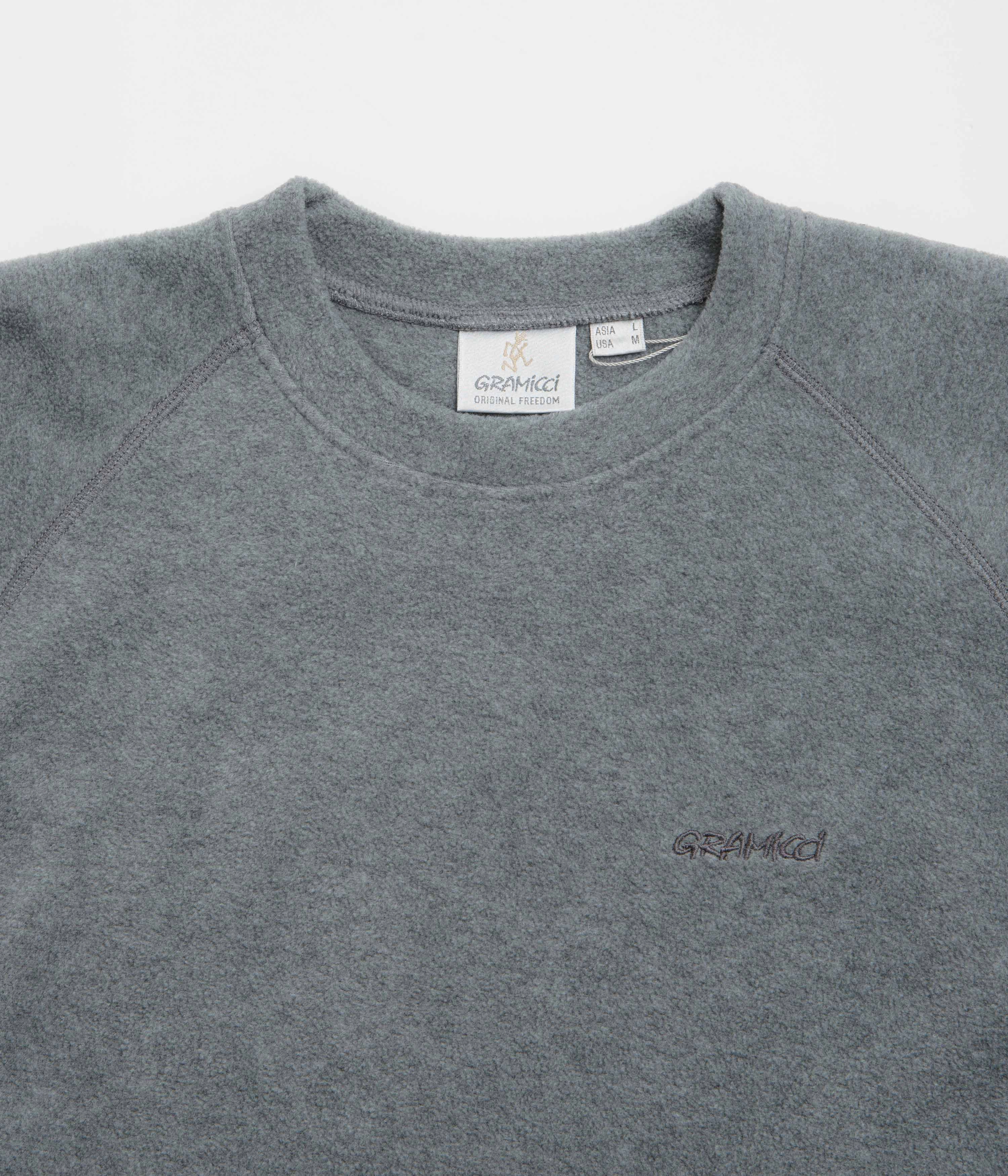 Gramicci Thermal Fleece Crewneck Sweatshirt - Heather Grey Essential Layer Versatile Piece