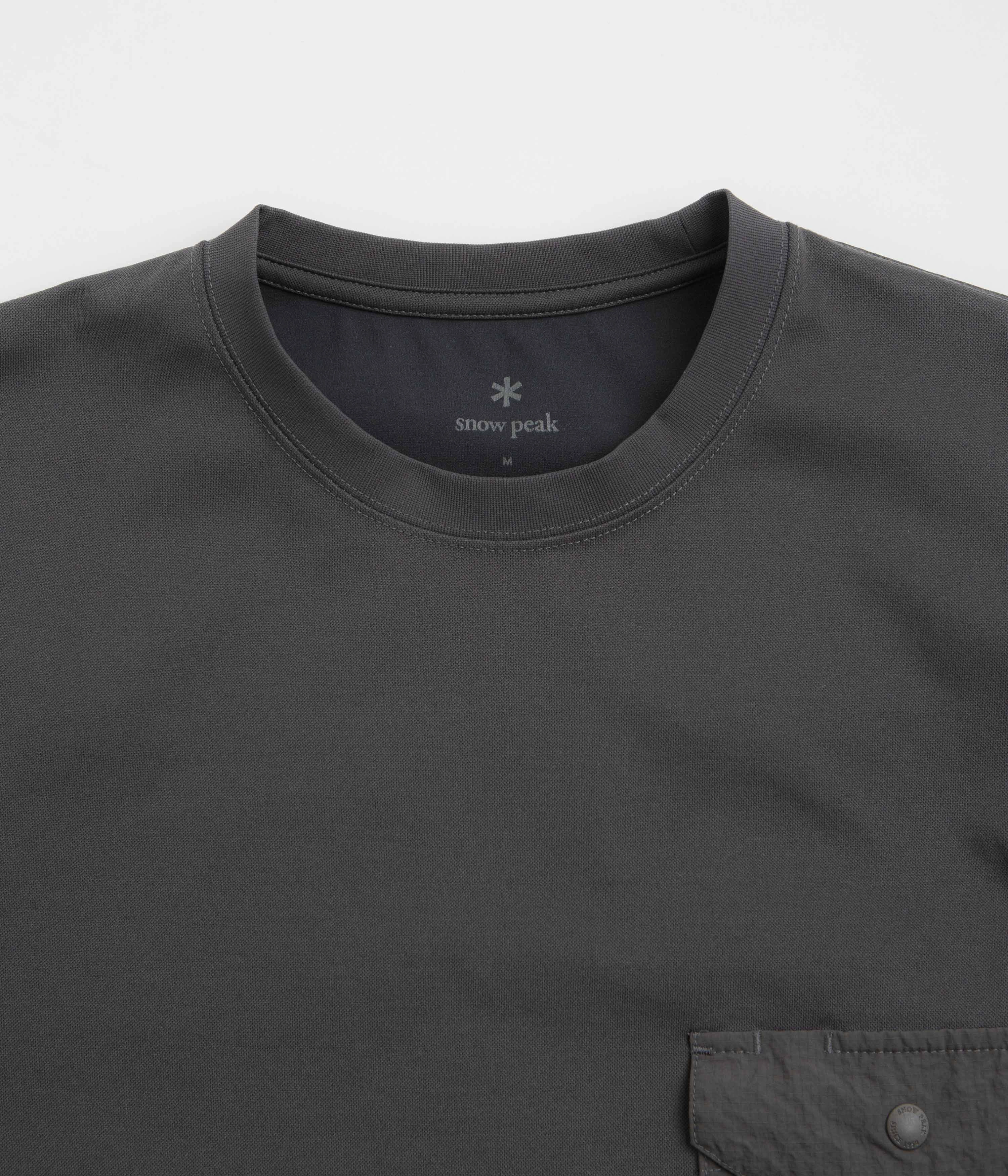 Snow Peak Insect Shield T-Shirt - Charcoal Stylish Casual