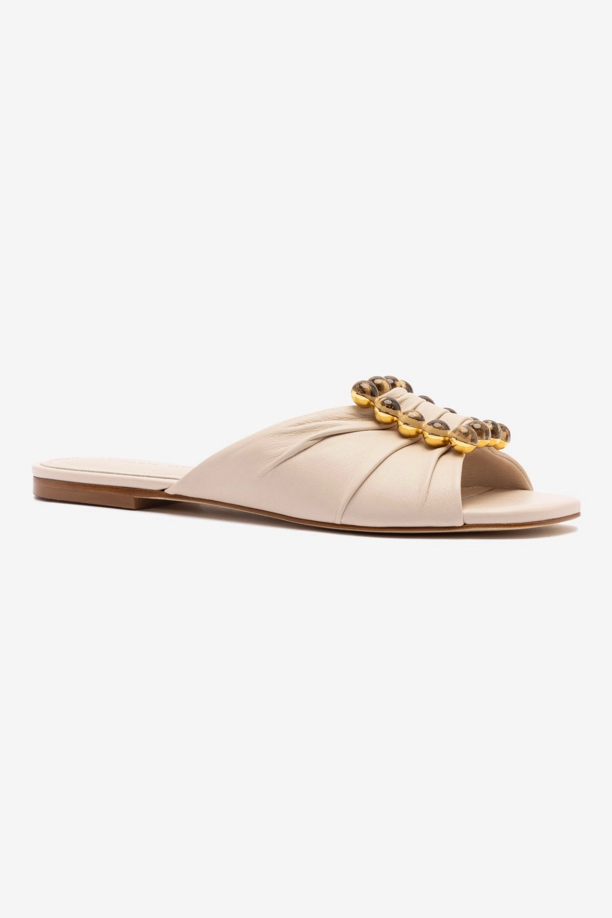 Hill Walk Chic Slip Chloe Gosselin by Larroud?? Nova Flat In Puff Cream Leather