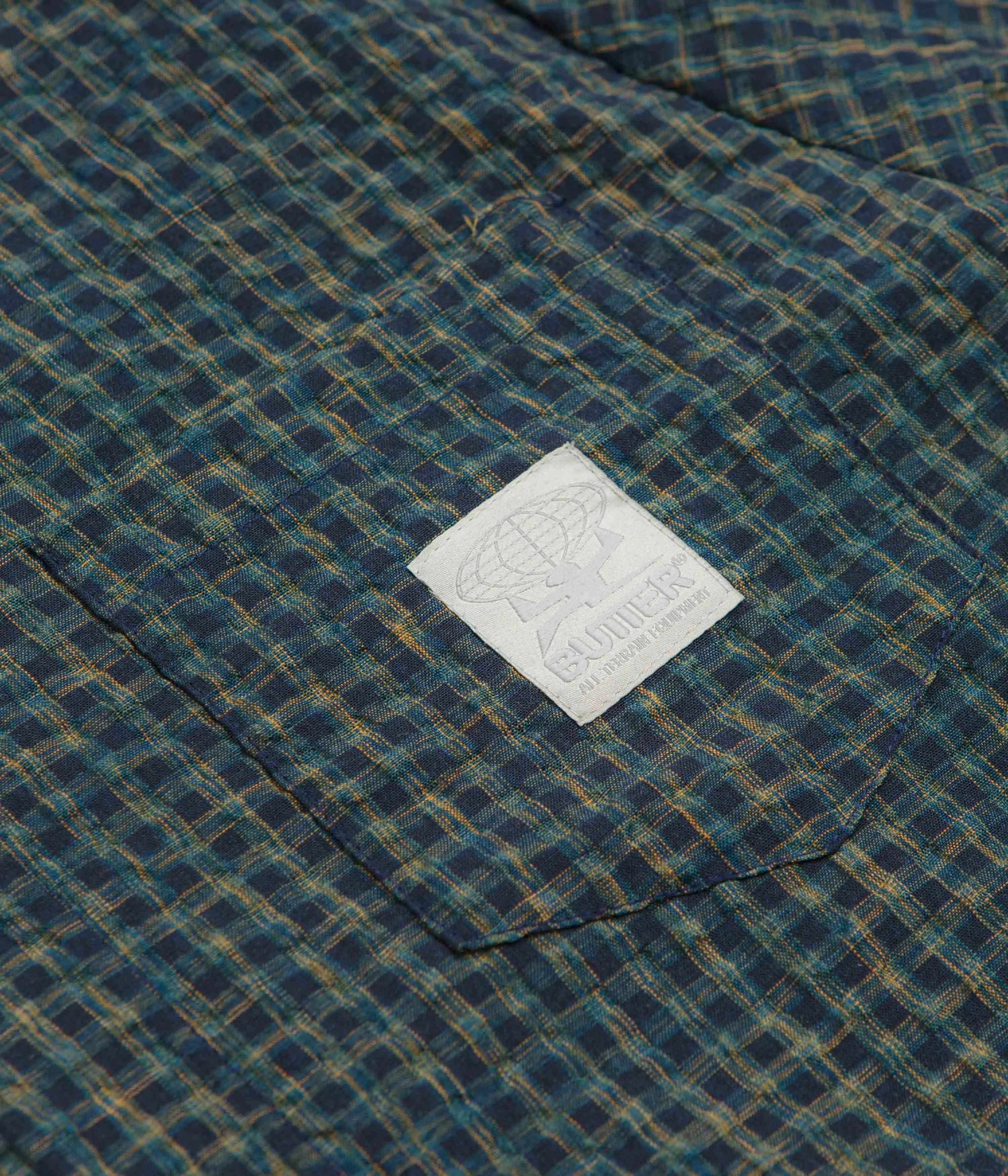Butter Goods Equipment Short Sleeve Shirt - Navy Double Needle Hemming Student Essential