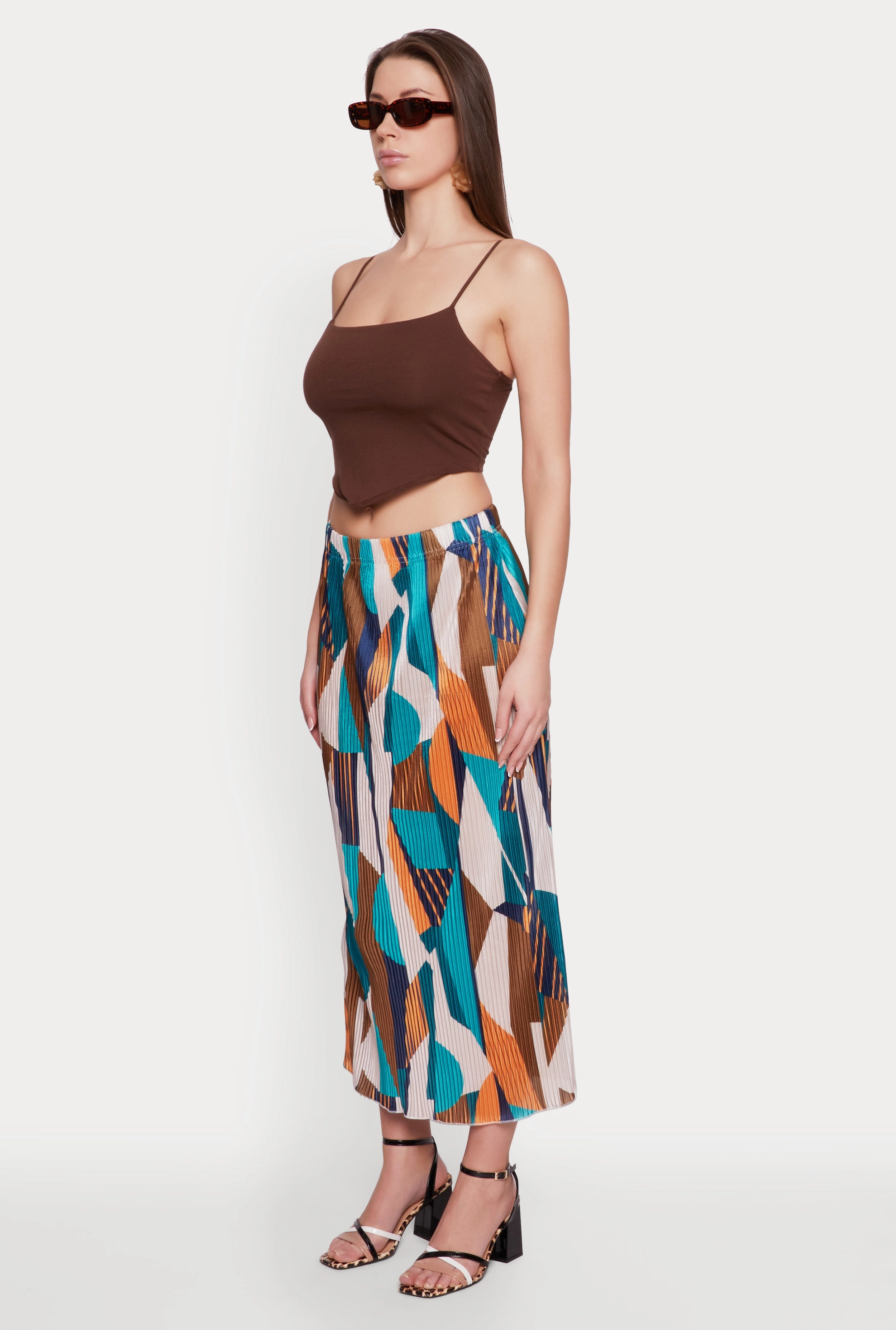 Transitional Wear Plisse Patterned Skirt