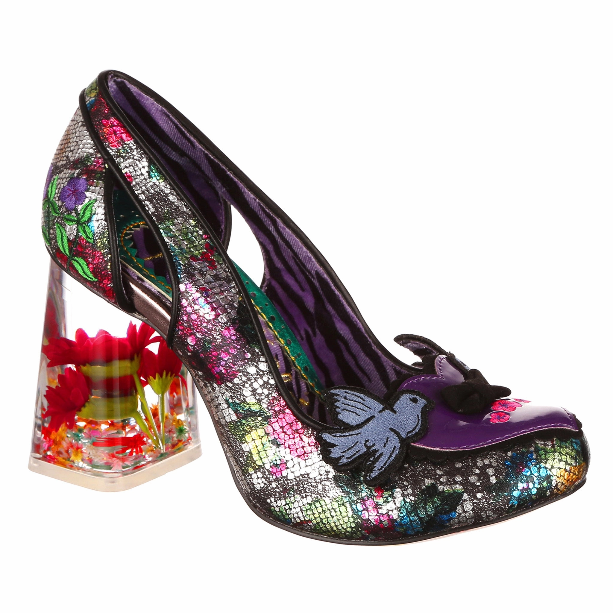 Block Heel Holiday Sandals Frosted Finch