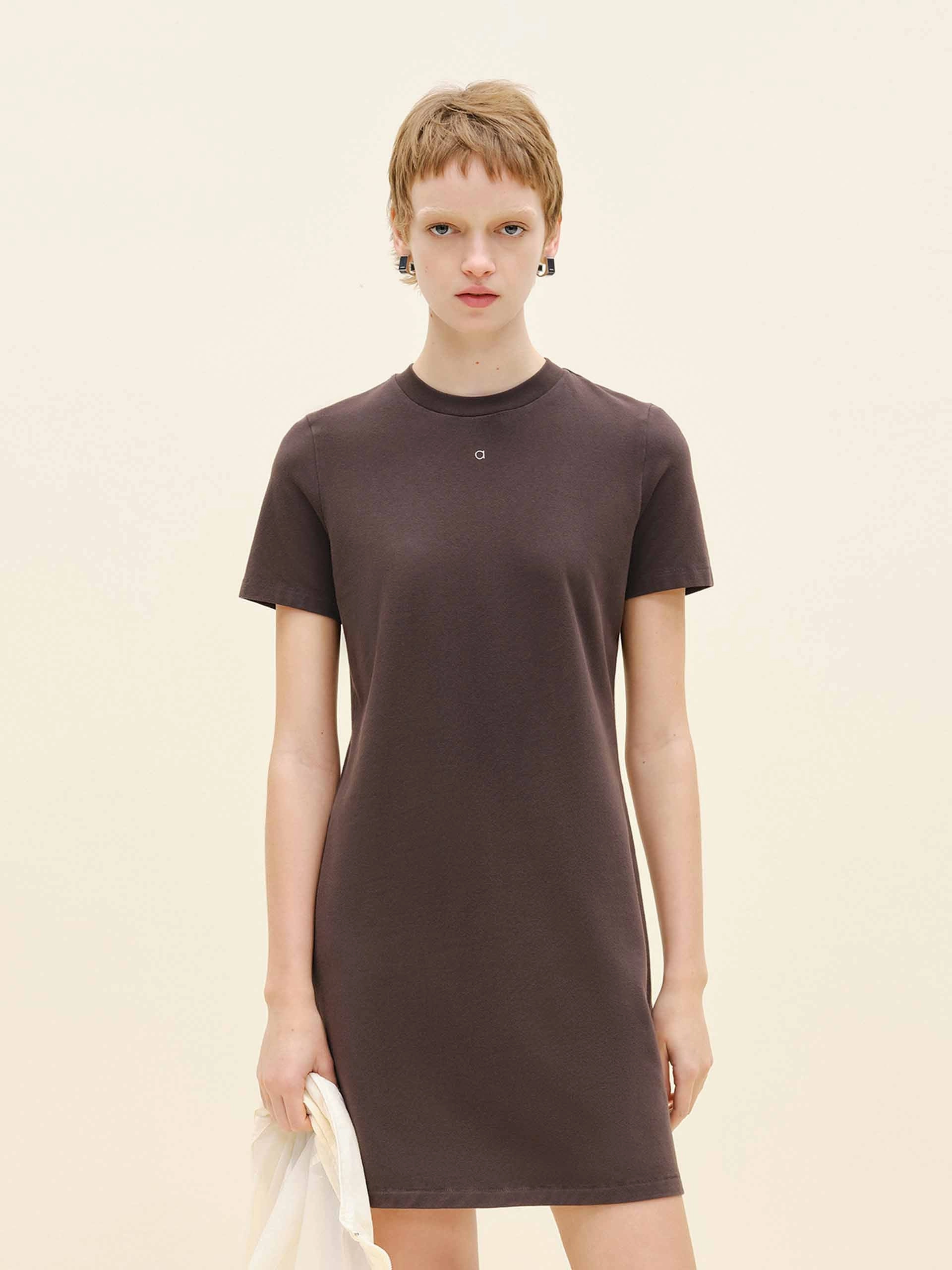 Artisanal-Detail Cotton Blend Waisted Dress