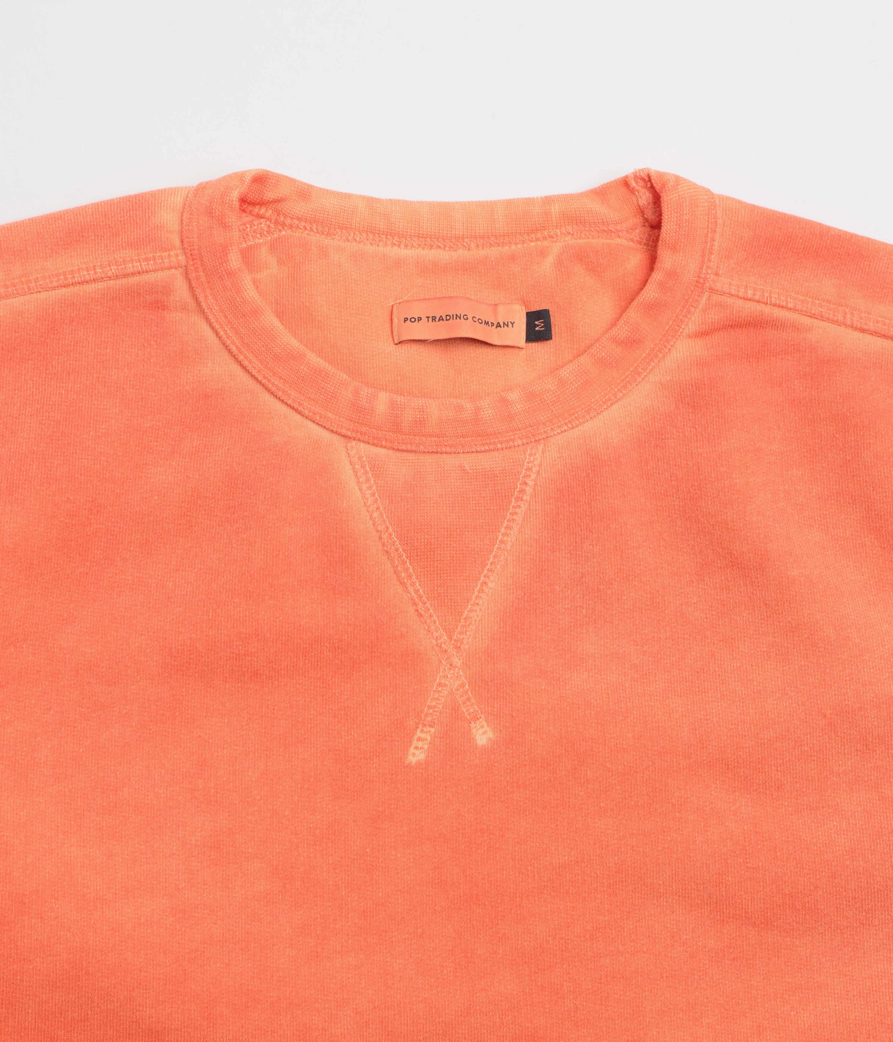 Pop Trading Company Logo Crewneck Sweatshirt - Island Poppy Warm Winter Wear