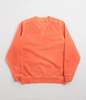 Pop Trading Company Logo Crewneck Sweatshirt - Island Poppy Anti Snag Threadwork