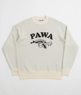 Knit Wear Pawa Speed Sports Doggo Knit Sweatshirt - Cream