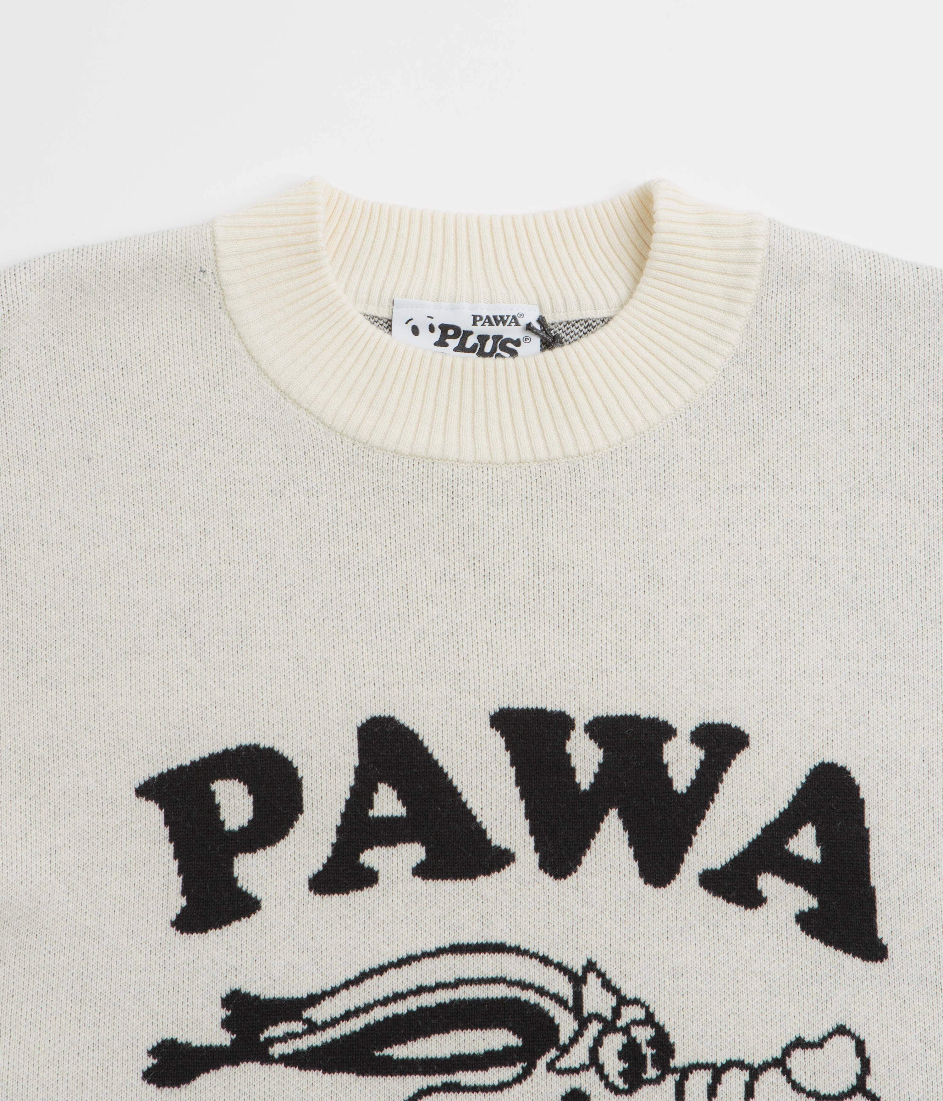Soft Layers Breathable wear Pawa Speed Sports Doggo Knit Sweatshirt - Cream