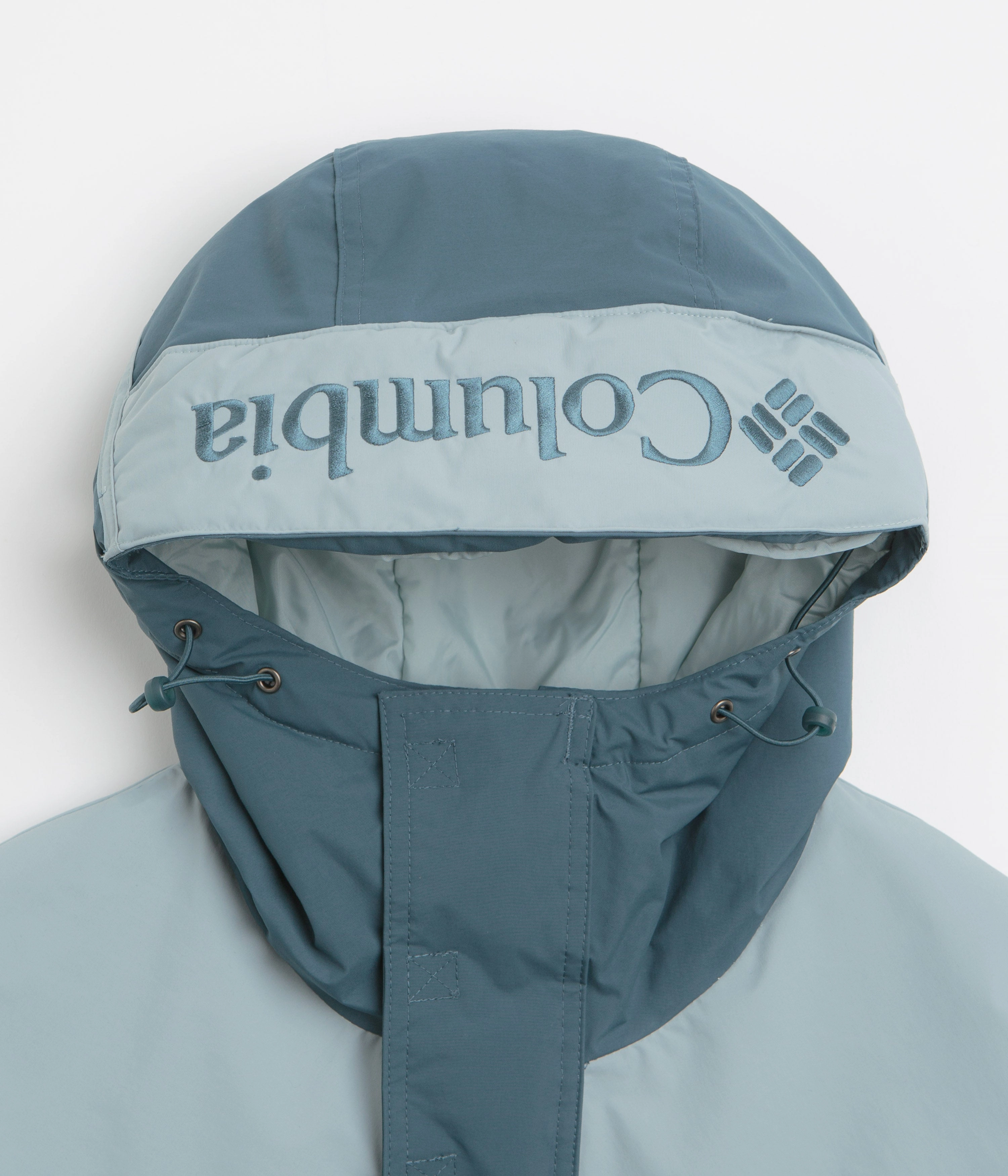 Columbia Challenger II Insulated Pullover Jacket - Everblue / Crushed Blue Ultra Light Packable Removable Hood