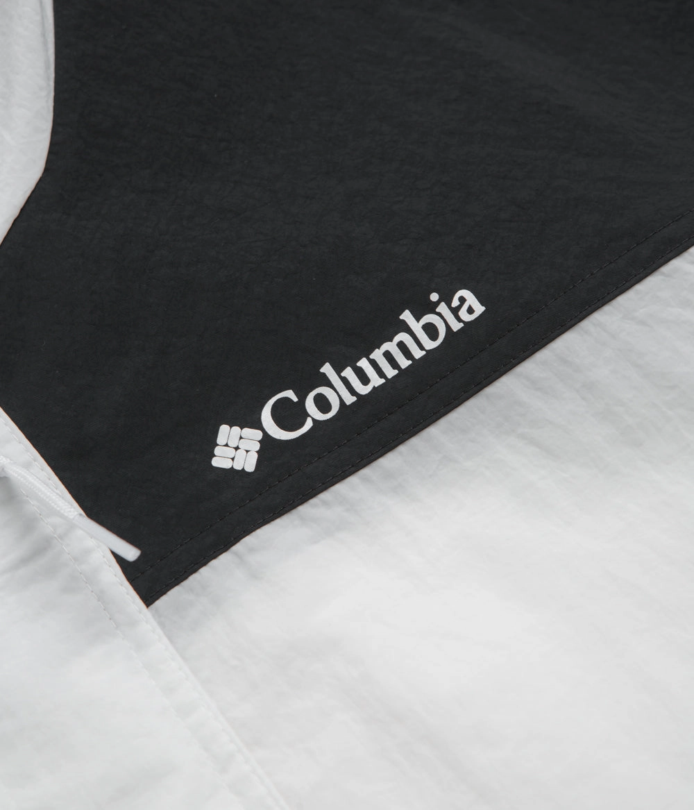 Columbia Challenger II Windbreaker Jacket - White / Black Functional Fit Quick Release Buckle