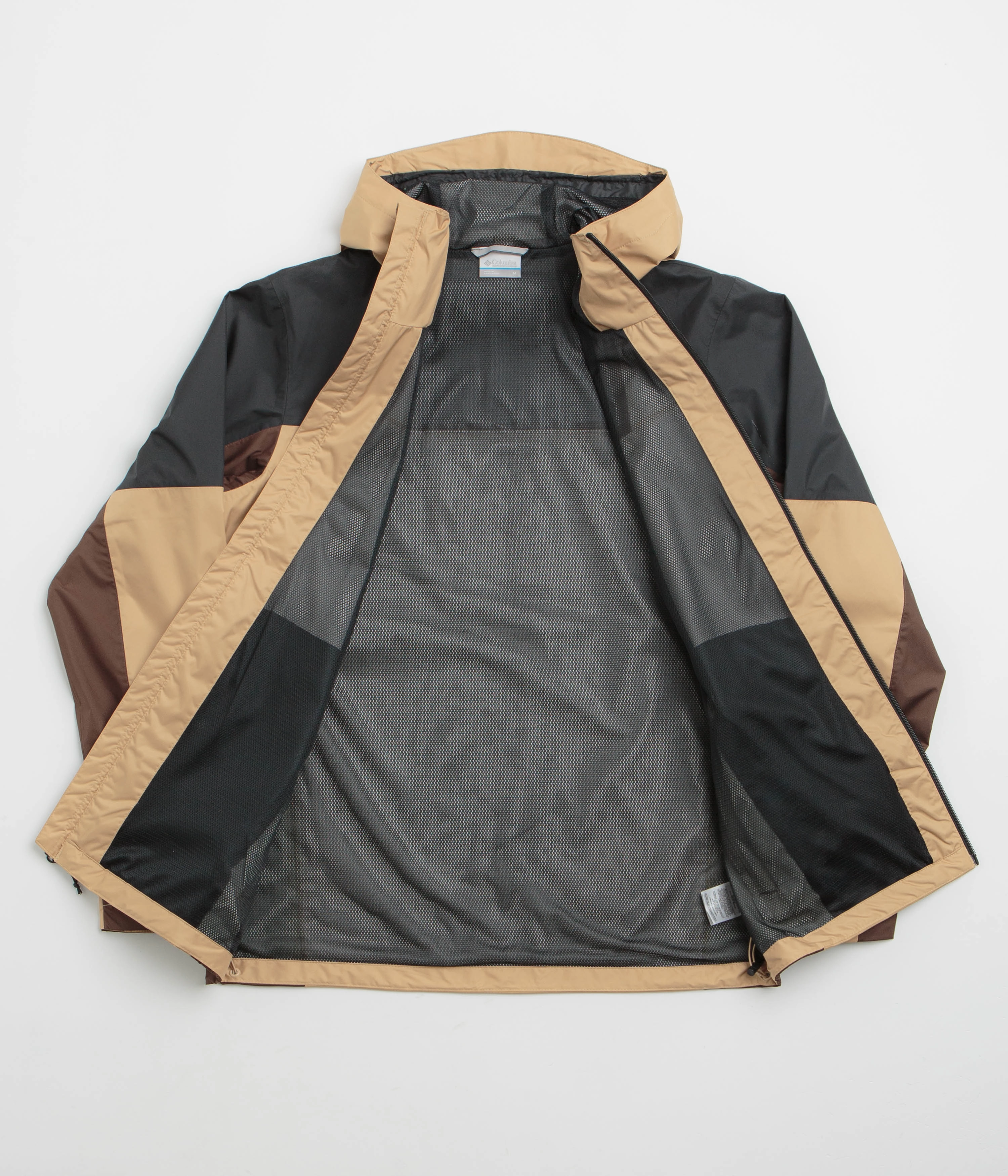 Weather resistant Columbia Inner Limits III Jacket - Canoe / Black / Tobacco