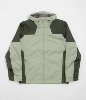 Gloss Free Texture Flexible Joint Articulation Columbia Inner Limits III Jacket - Safari / Greenscape
