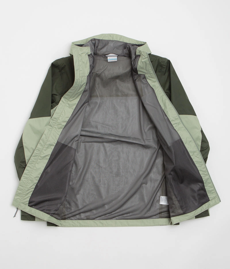 Tagless Neckline Design Adjustable Cuff Columbia Inner Limits III Jacket - Safari / Greenscape