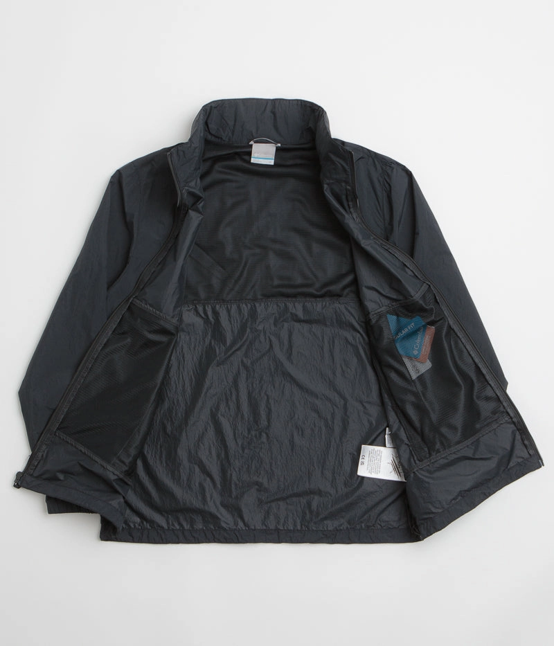 Temperature control Unisex Casual Fit Columbia Loop Basin Windbreaker Jacket - Black