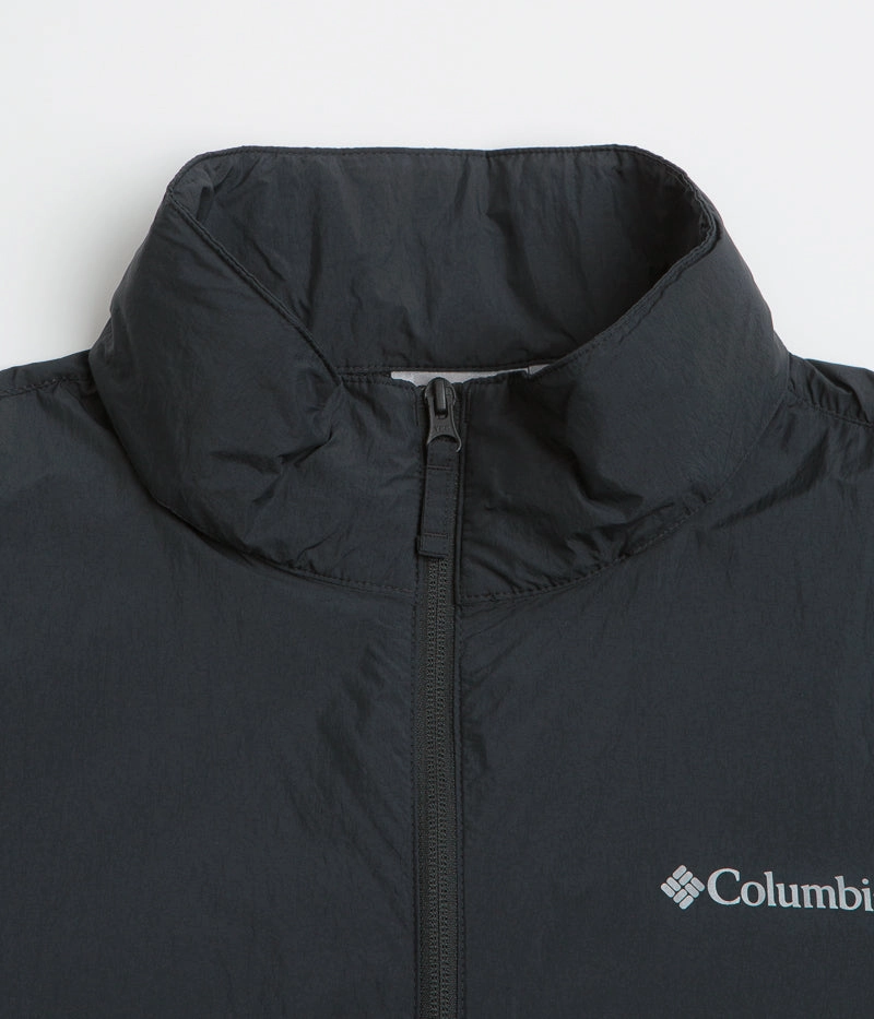 Columbia Loop Basin Windbreaker Jacket - Black Frictionless Inner Layer Everyday Urban Style
