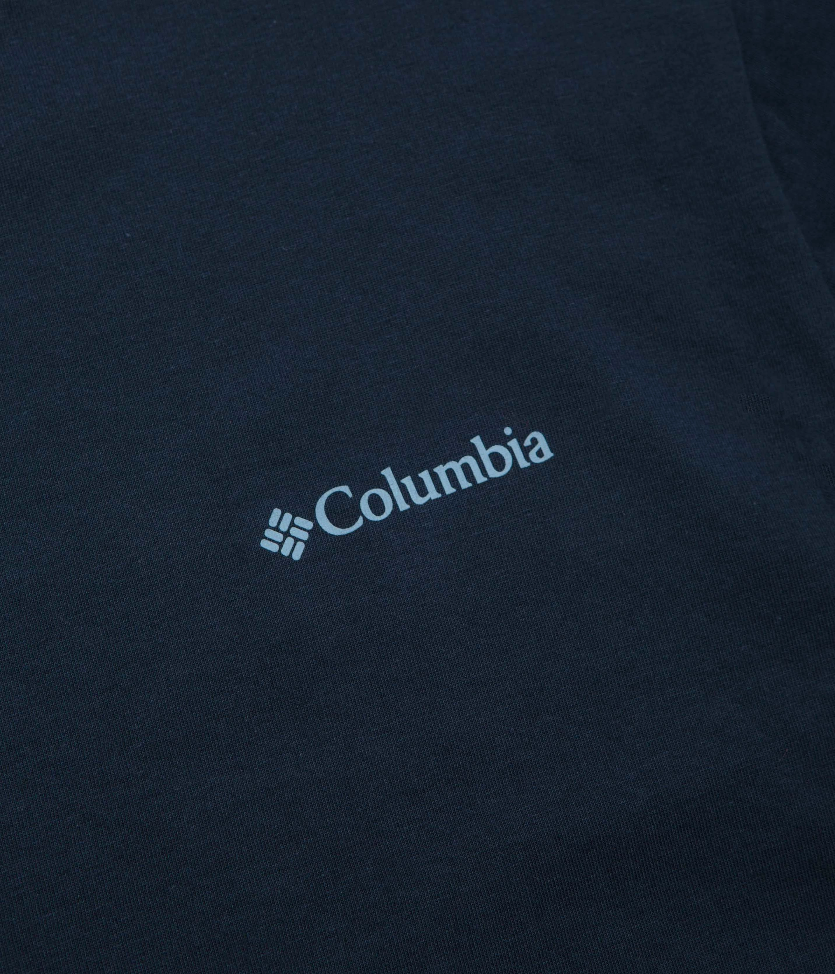 Columbia North Cascades T-Shirt - Collegiate Navy / Pasteled Framed Soft Feel Simple Wear