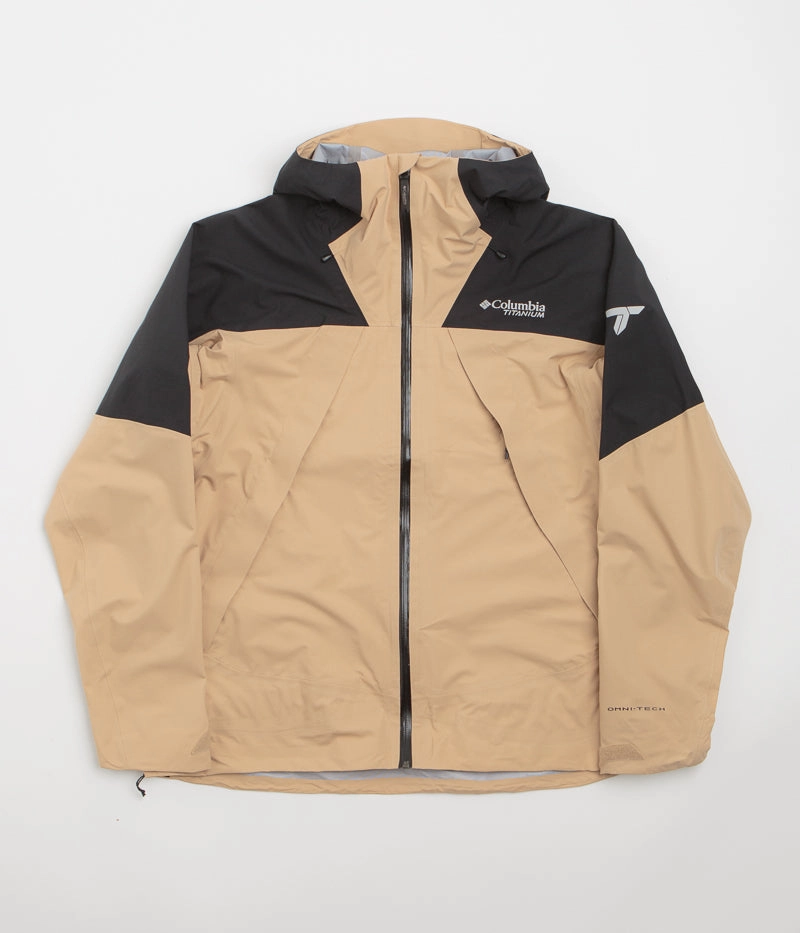 Columbia Northwest Explorer 3L Shell Jacket - Canoe / Black Elastic cuffs