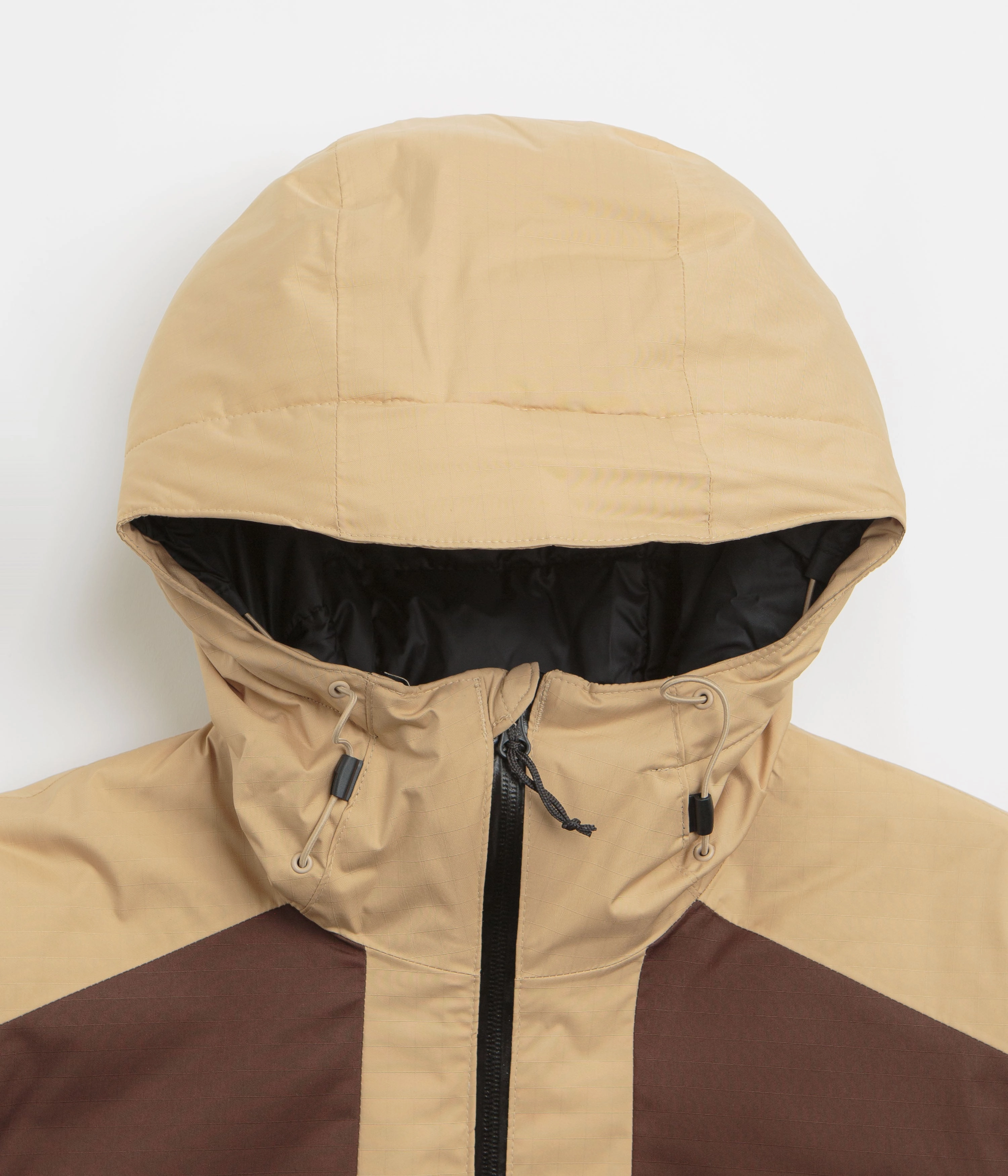 Day To Day Seamless Stitching Columbia Point Park II Insulated Jacket - Black / Tobacco / Canoe