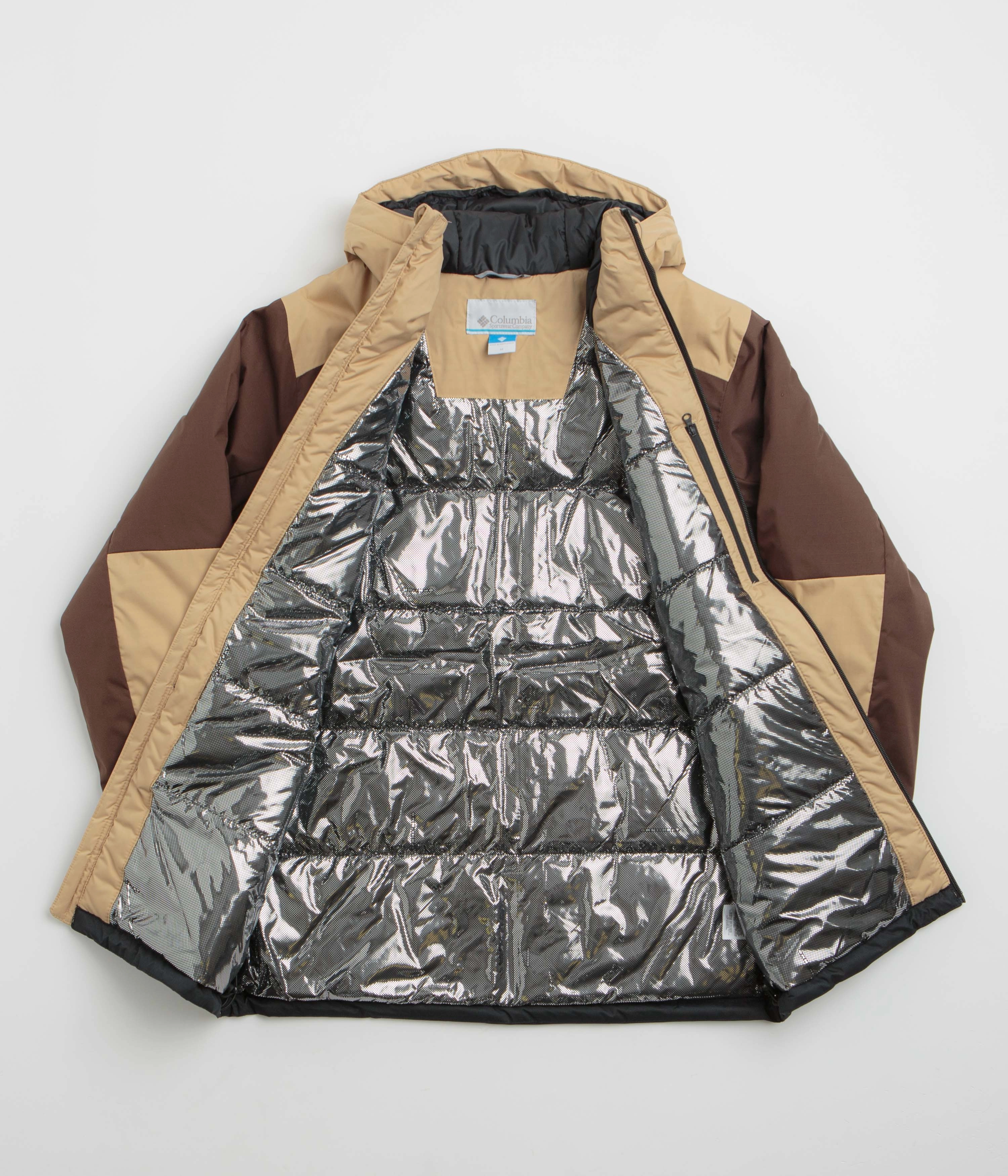 Comfort Fit Cut Columbia Point Park II Insulated Jacket - Black / Tobacco / Canoe