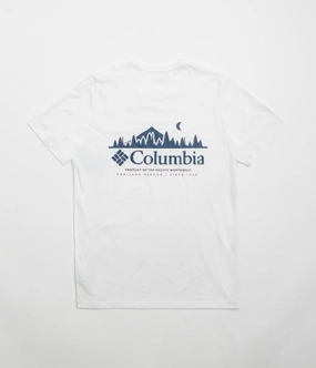 Antibacterial Treatment Columbia Rapid Ridge Back Graphic II T-Shirt - White / Heavenly Horizons