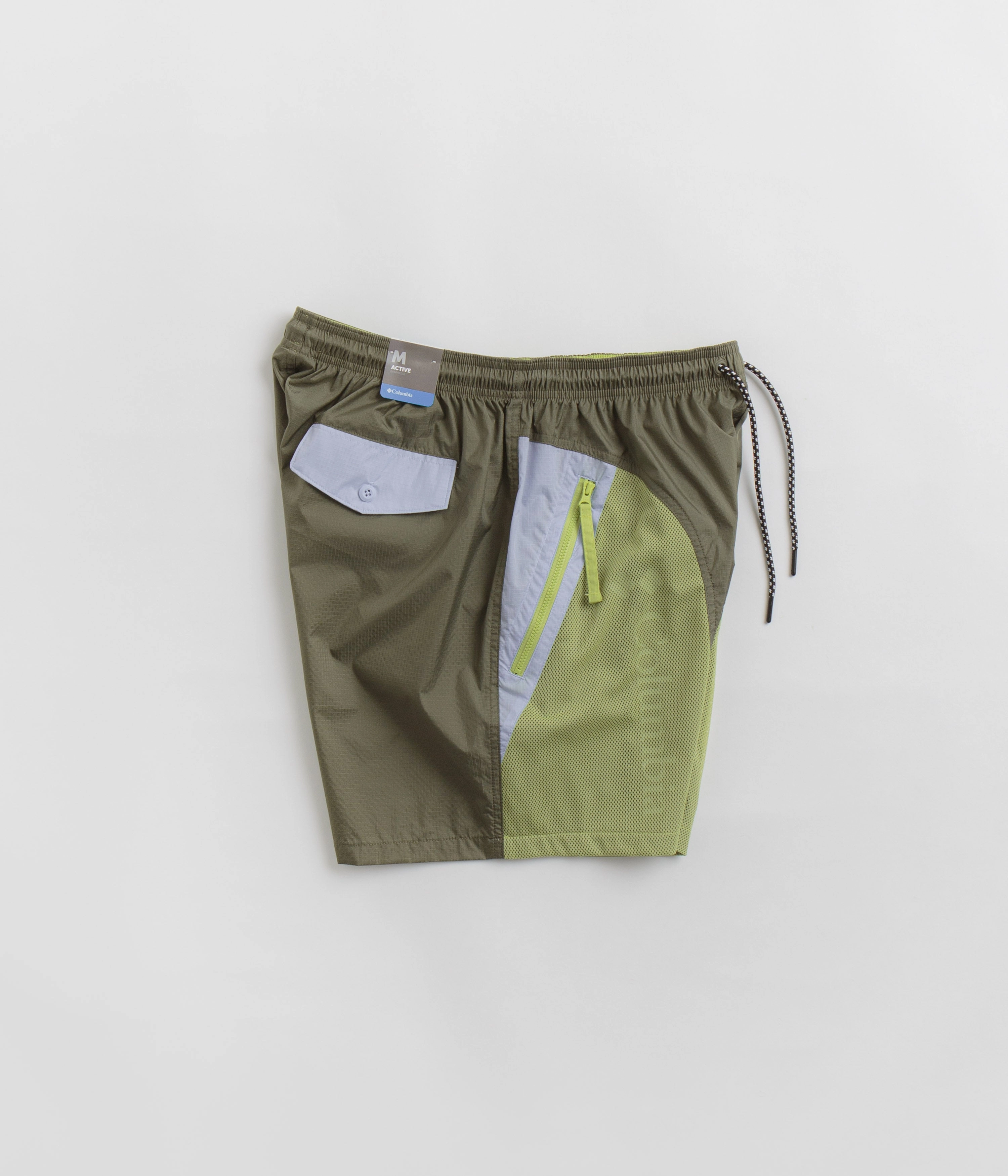 Columbia Riptide II Shorts - Stone Green / Whisper / Napa Green Back pockets ribbed texture