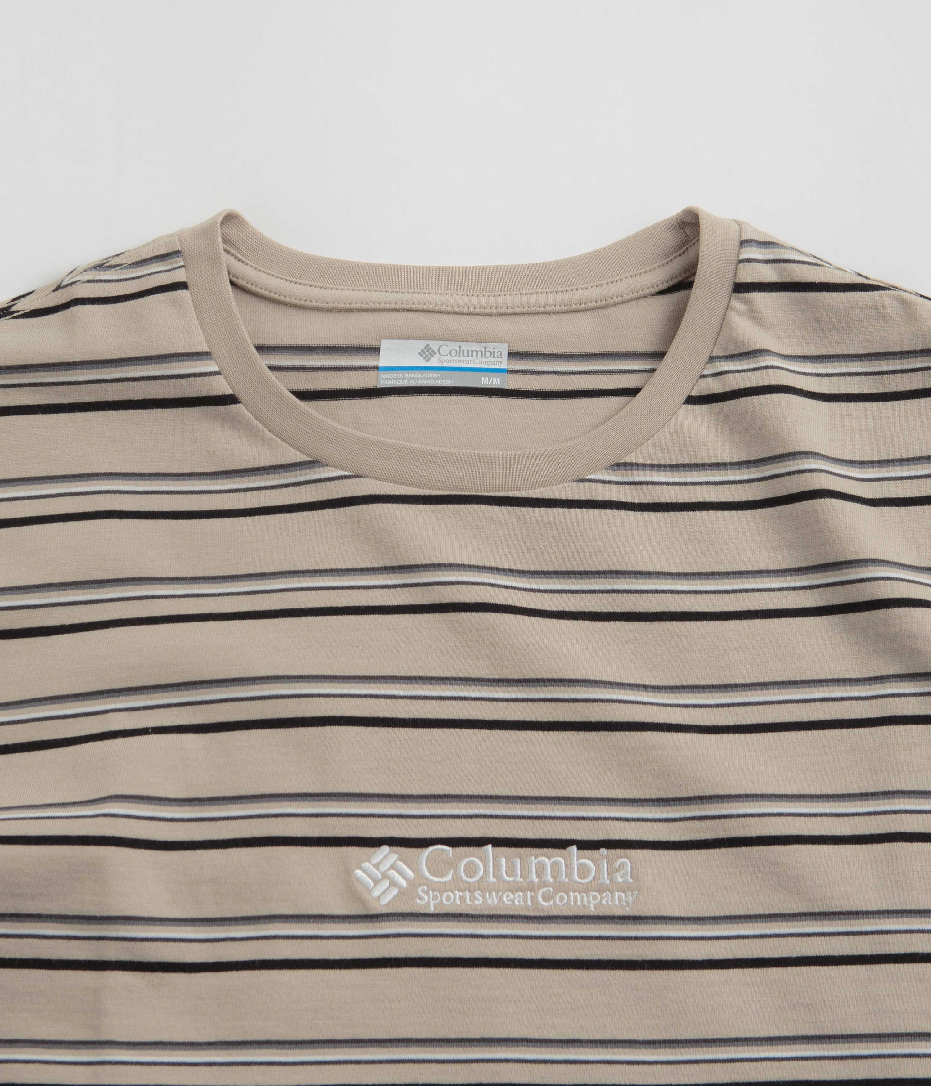 Cozy Fit Columbia Somer Slope Striped T-Shirt - Ancient Fossil