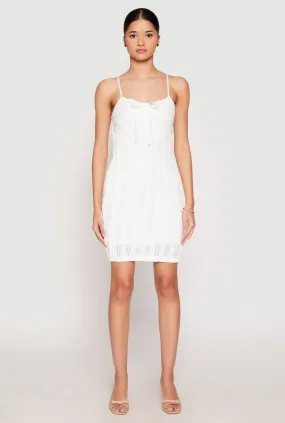 Almost Famous Sweetheart Tie Front Mini Dress Feminine Charm