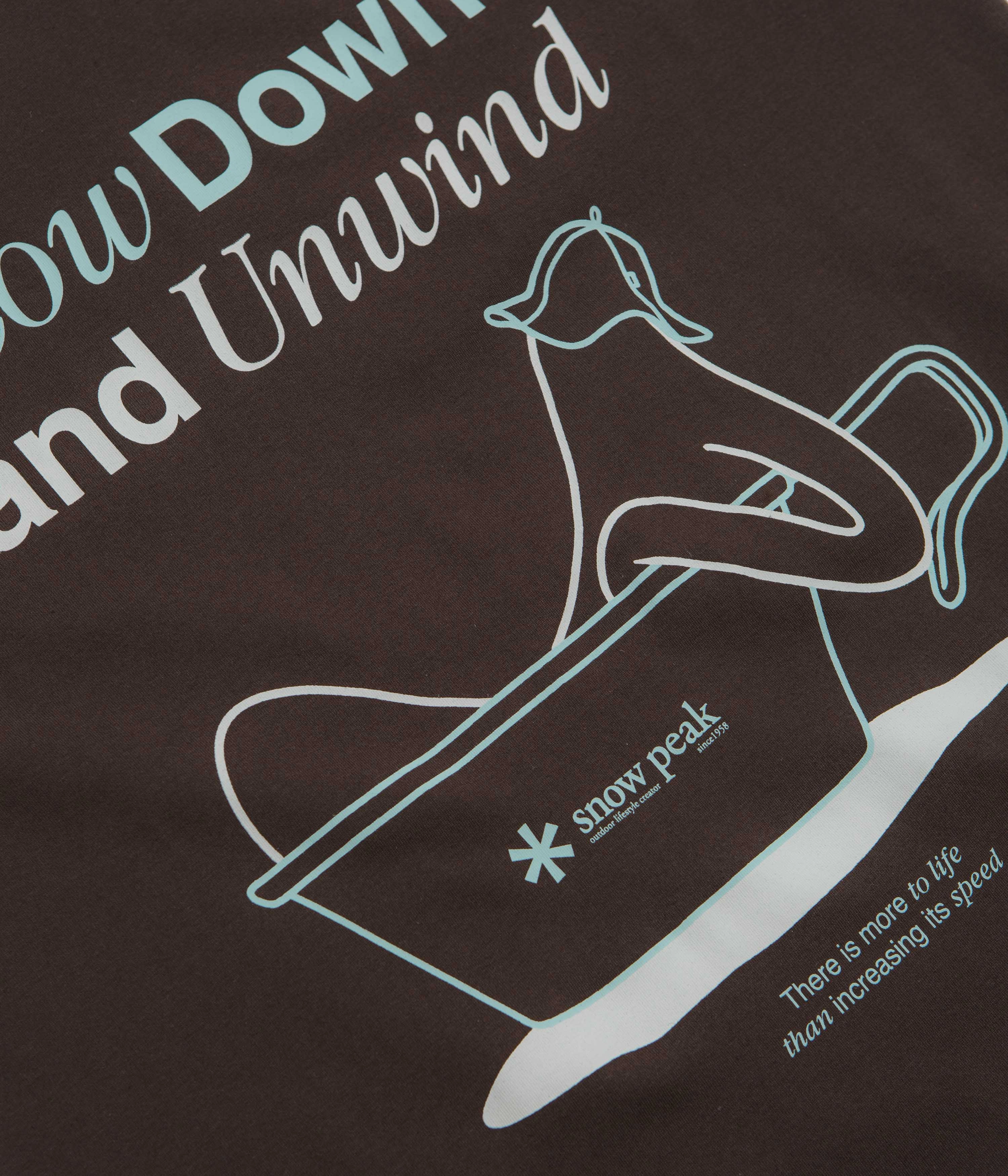 Seasonal Fashion Snow Peak Relaxation T-Shirt - Dark Brown