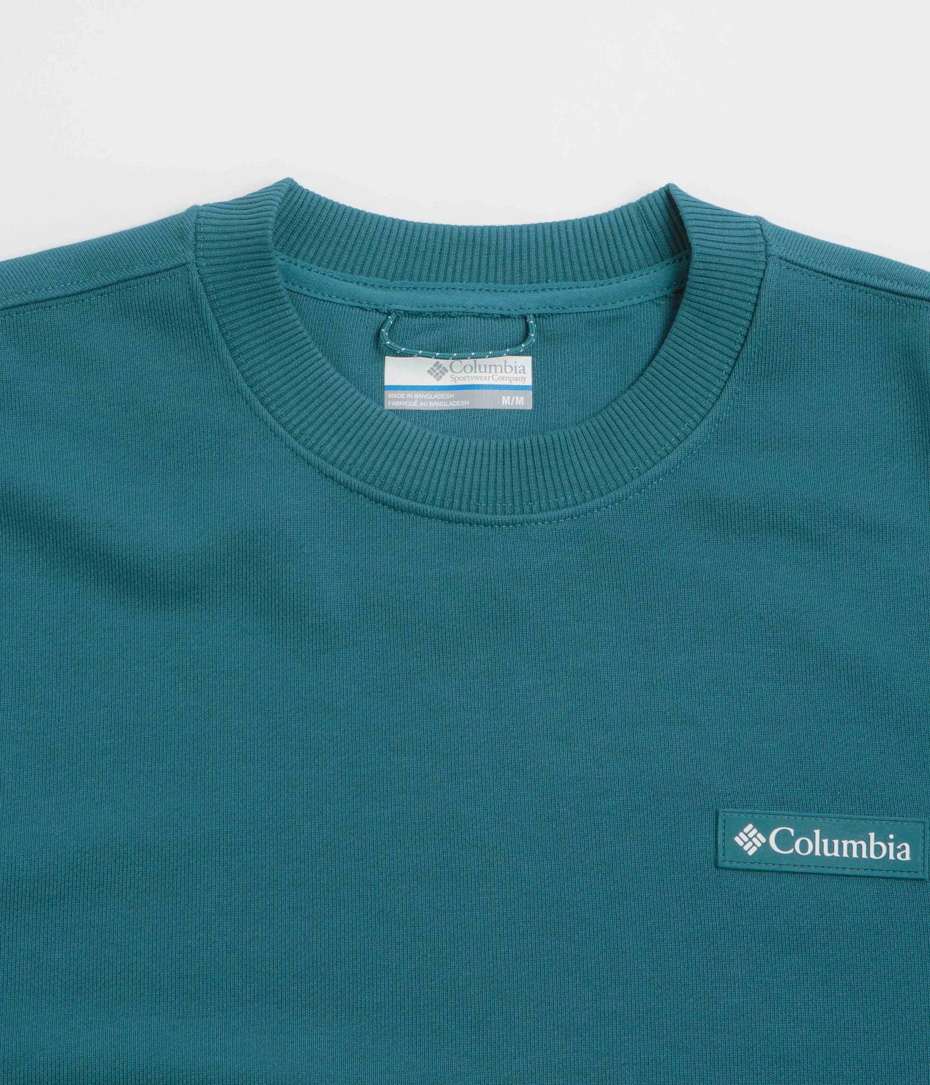 Columbia Marble Canyon Crewneck Sweatshirt - River Blue All Season Knit Adaptive Fit Silhouette