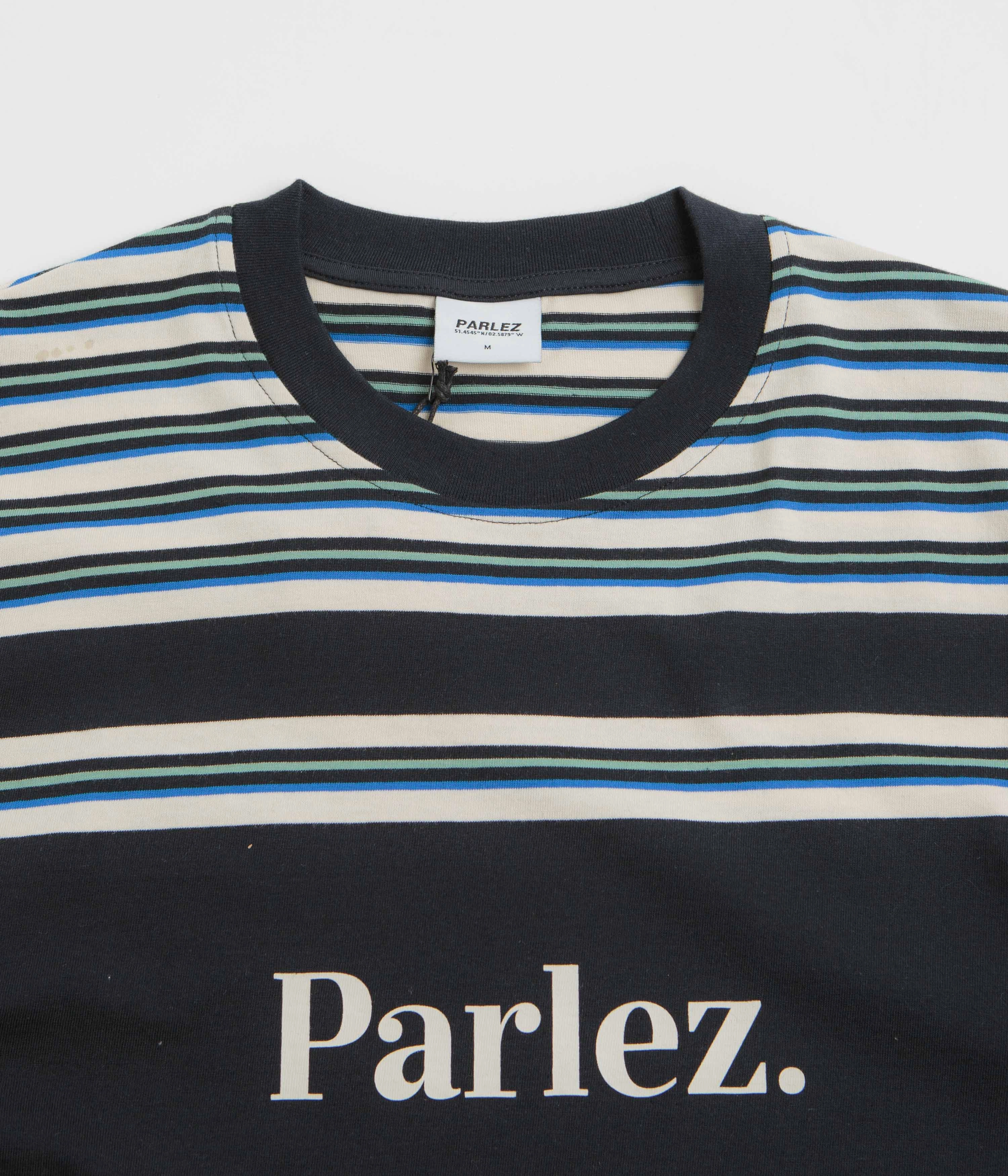 Parlez Solar YD Stripe T-Shirt - Midnight Non Shrink Material