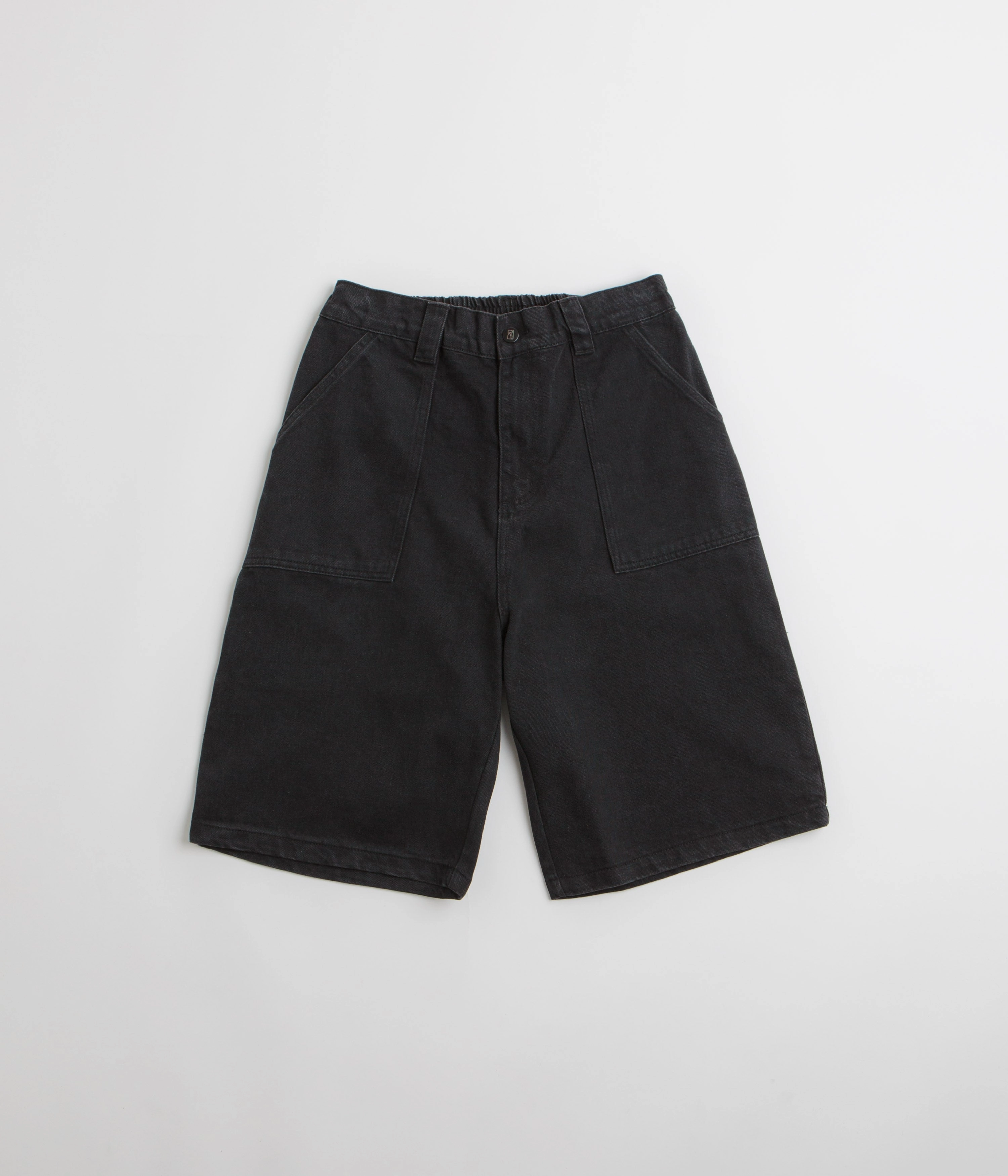 Poetic Collective Denim Painter Shorts - Black Frictionless Movement t shirt